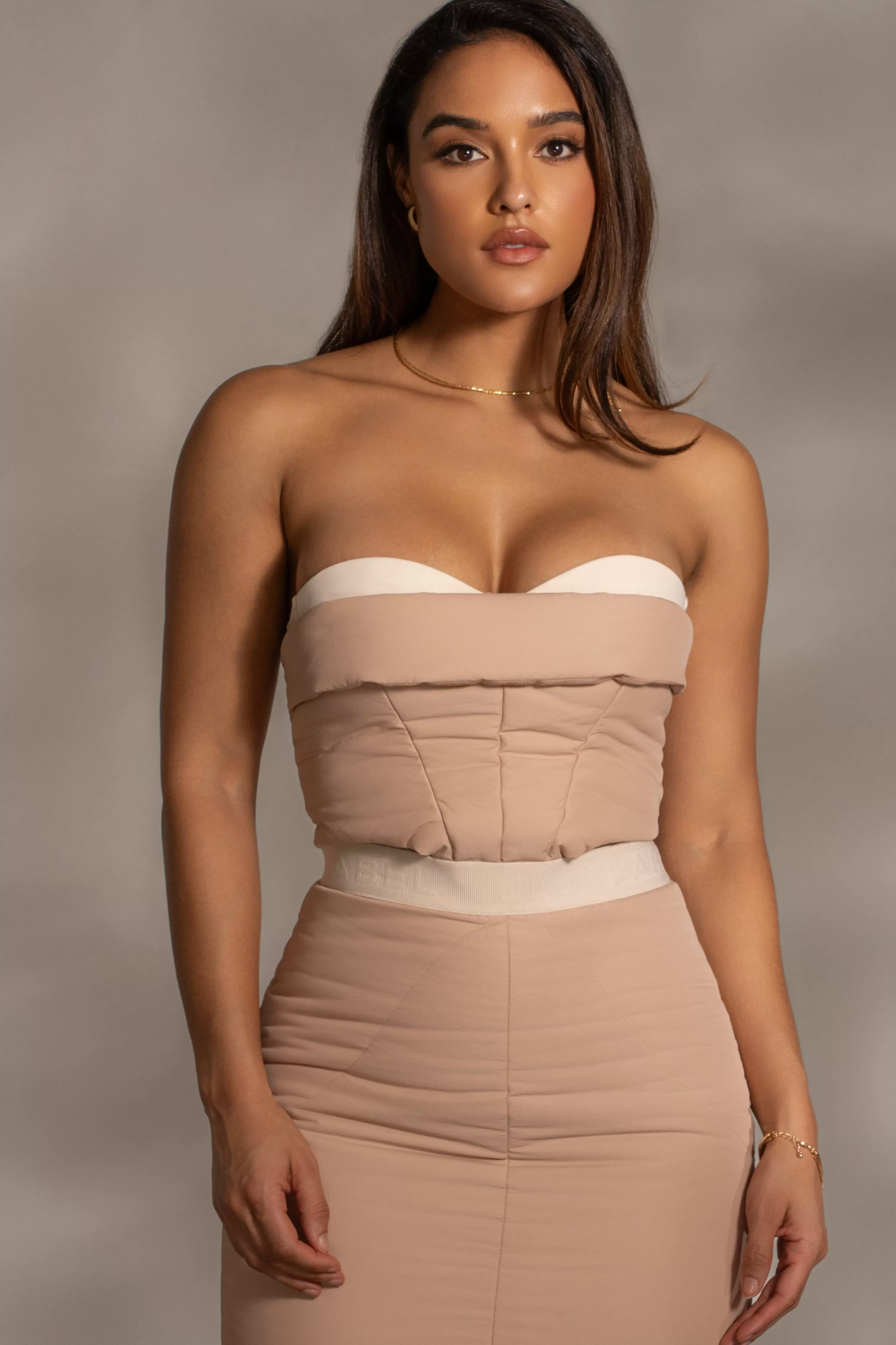 JLUXLABEL Beige Addyson Skirt Set