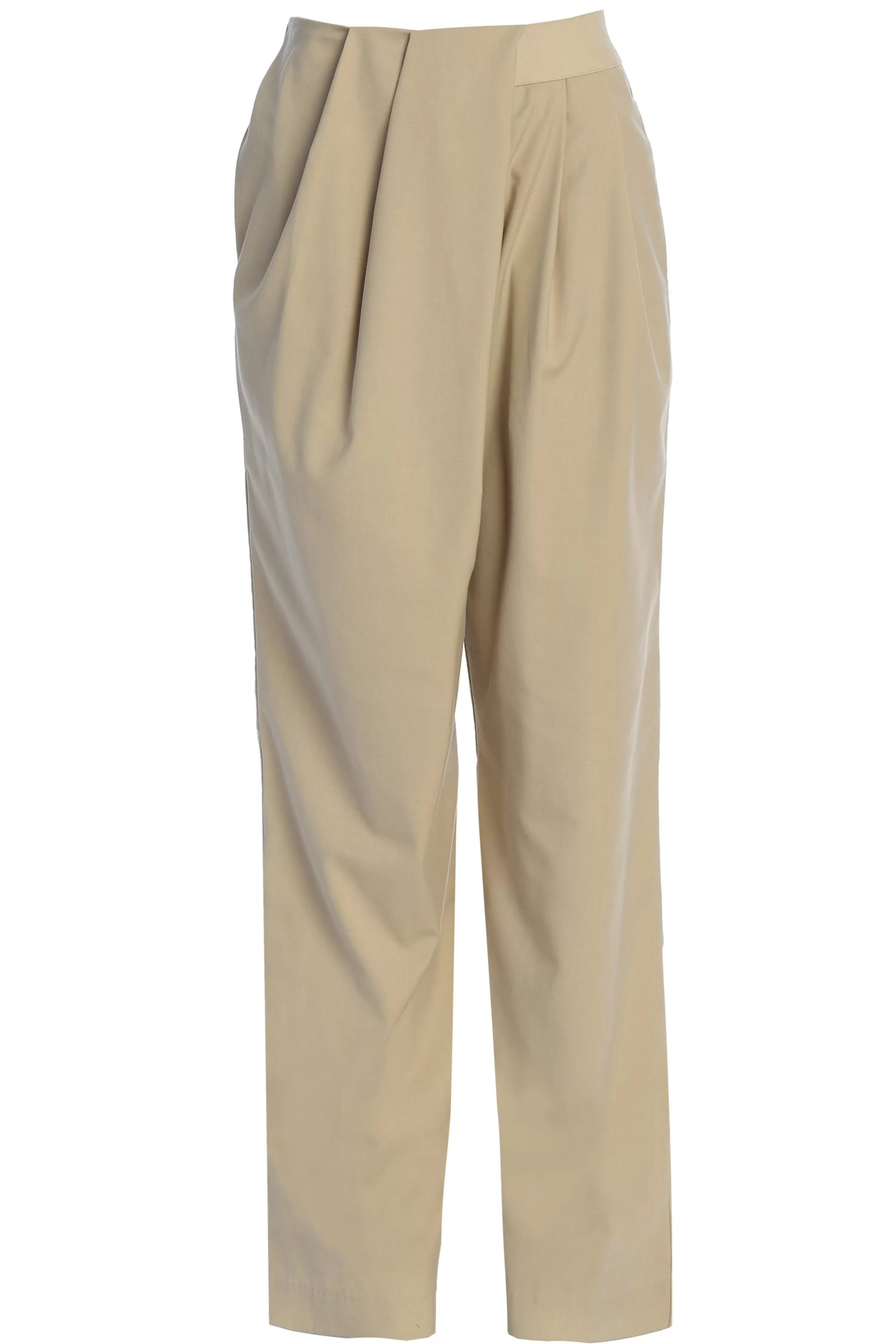 JLUXLABEL Beige Asymmetrical Draped Trousers