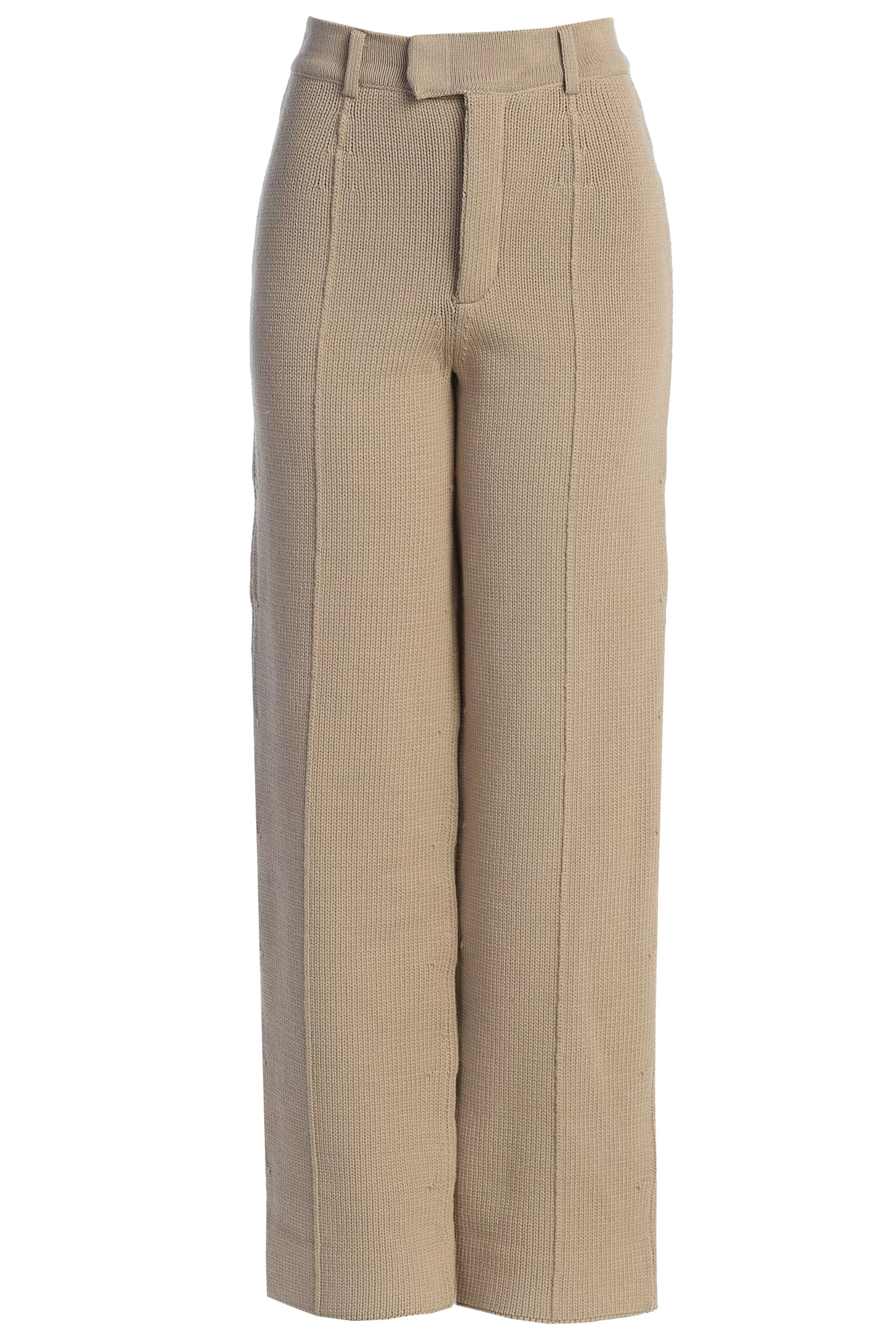 JLUXLABEL Beige Back In Business Knit Trousers