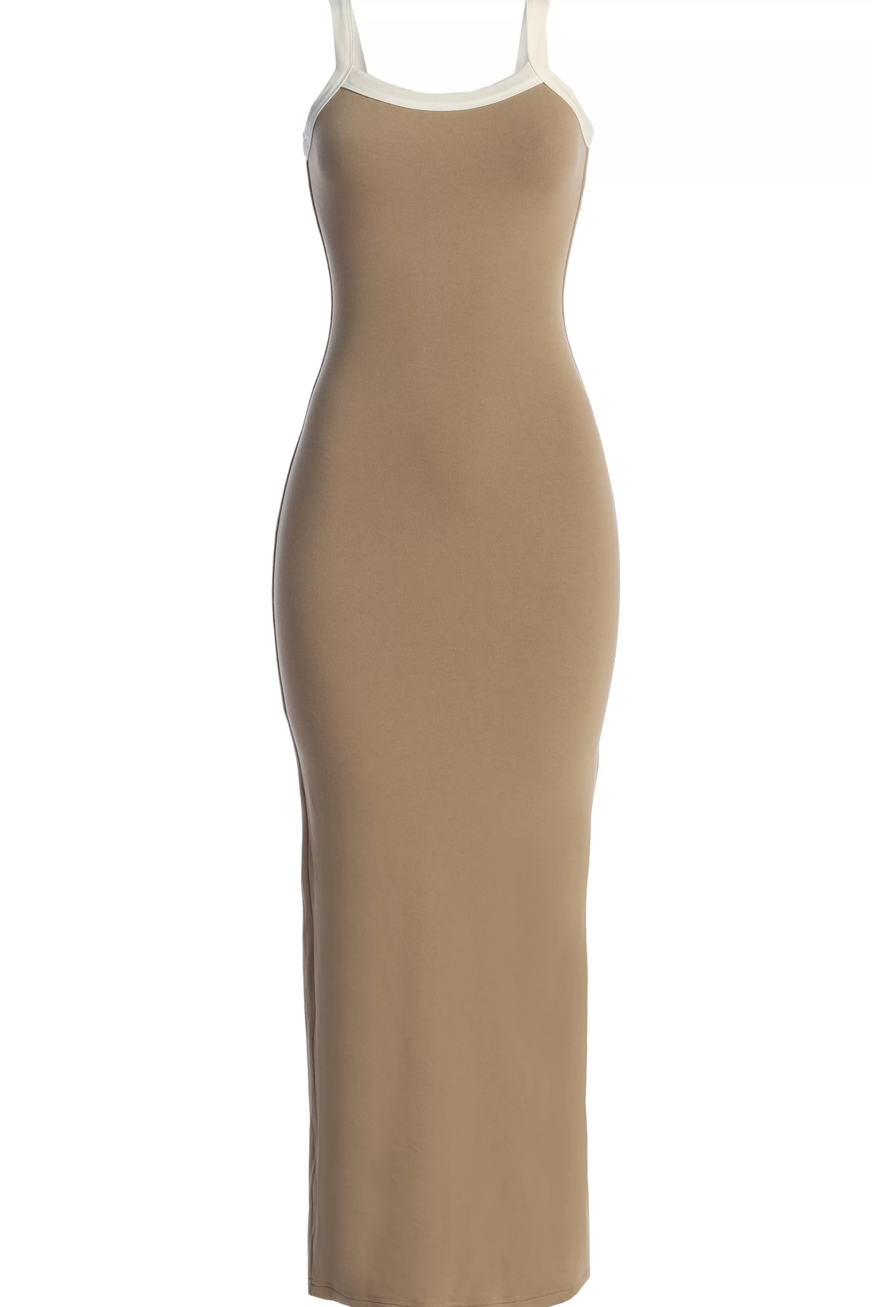 JLUXLABEL Beige Francesca Contrast Maxi Dress