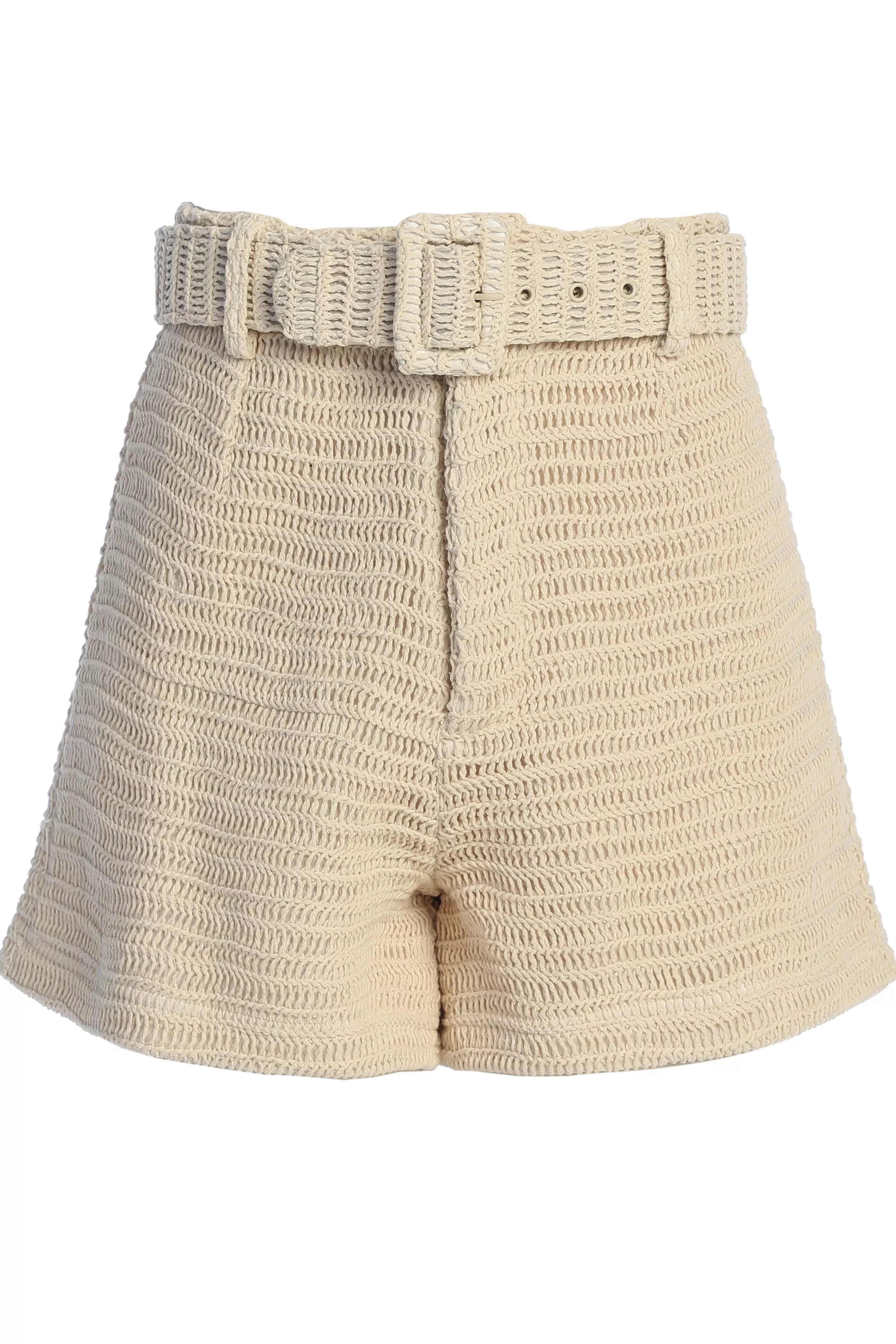 JLUXLABEL Beige Kelsie Belted Shorts