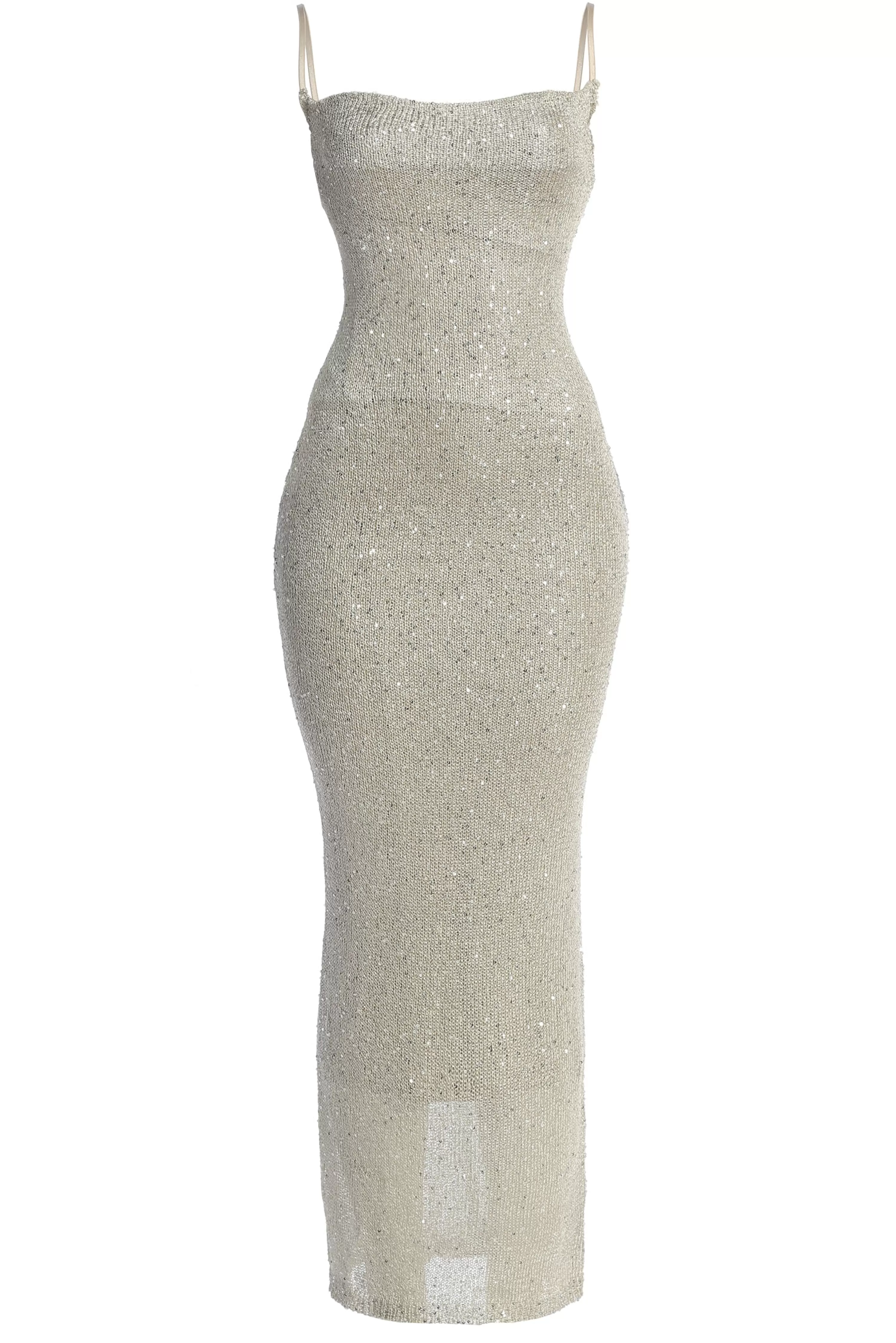 JLUXLABEL Beige Noemie Sequin Maxi Dress