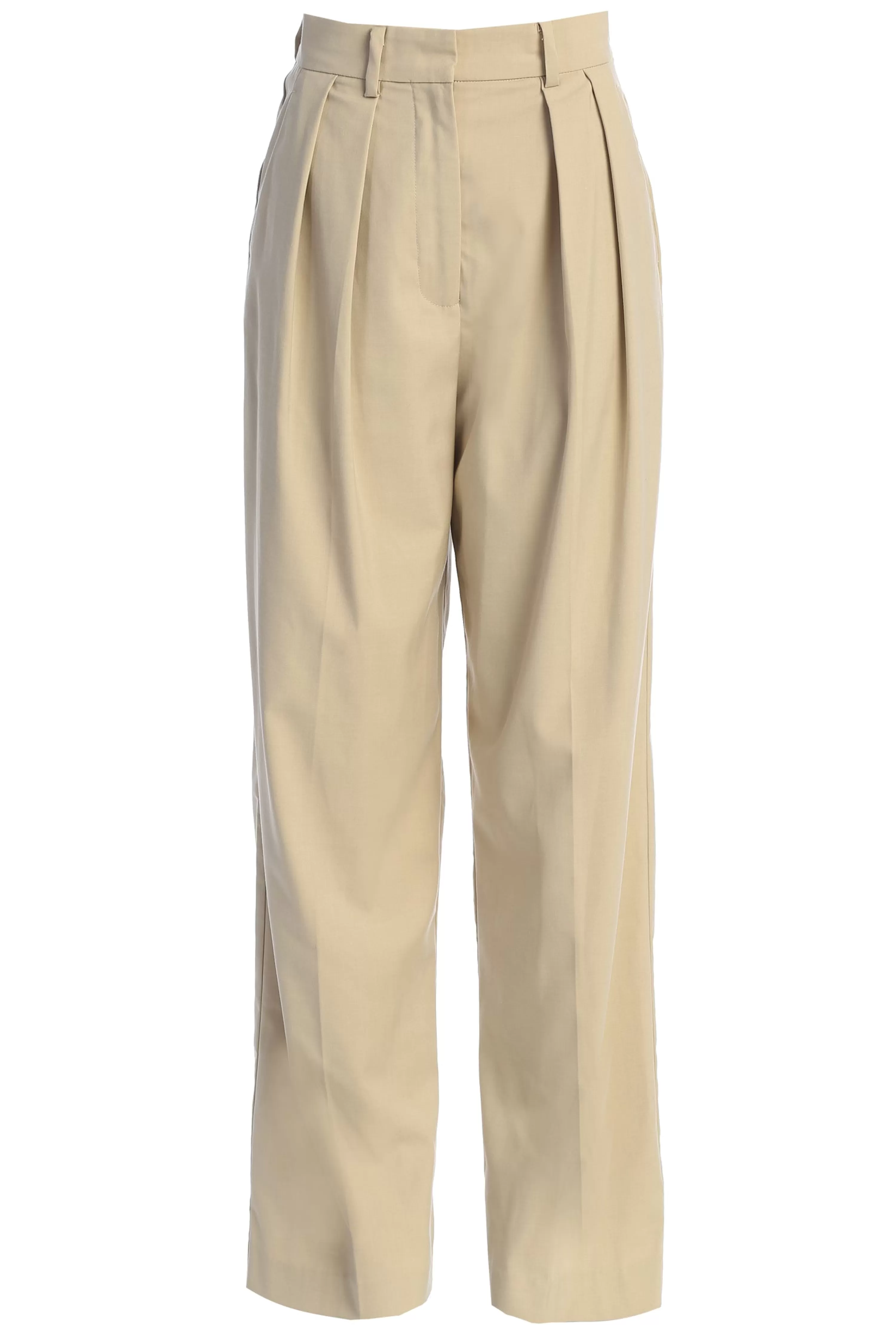 JLUXLABEL Beige Power Hour High Waist Trousers