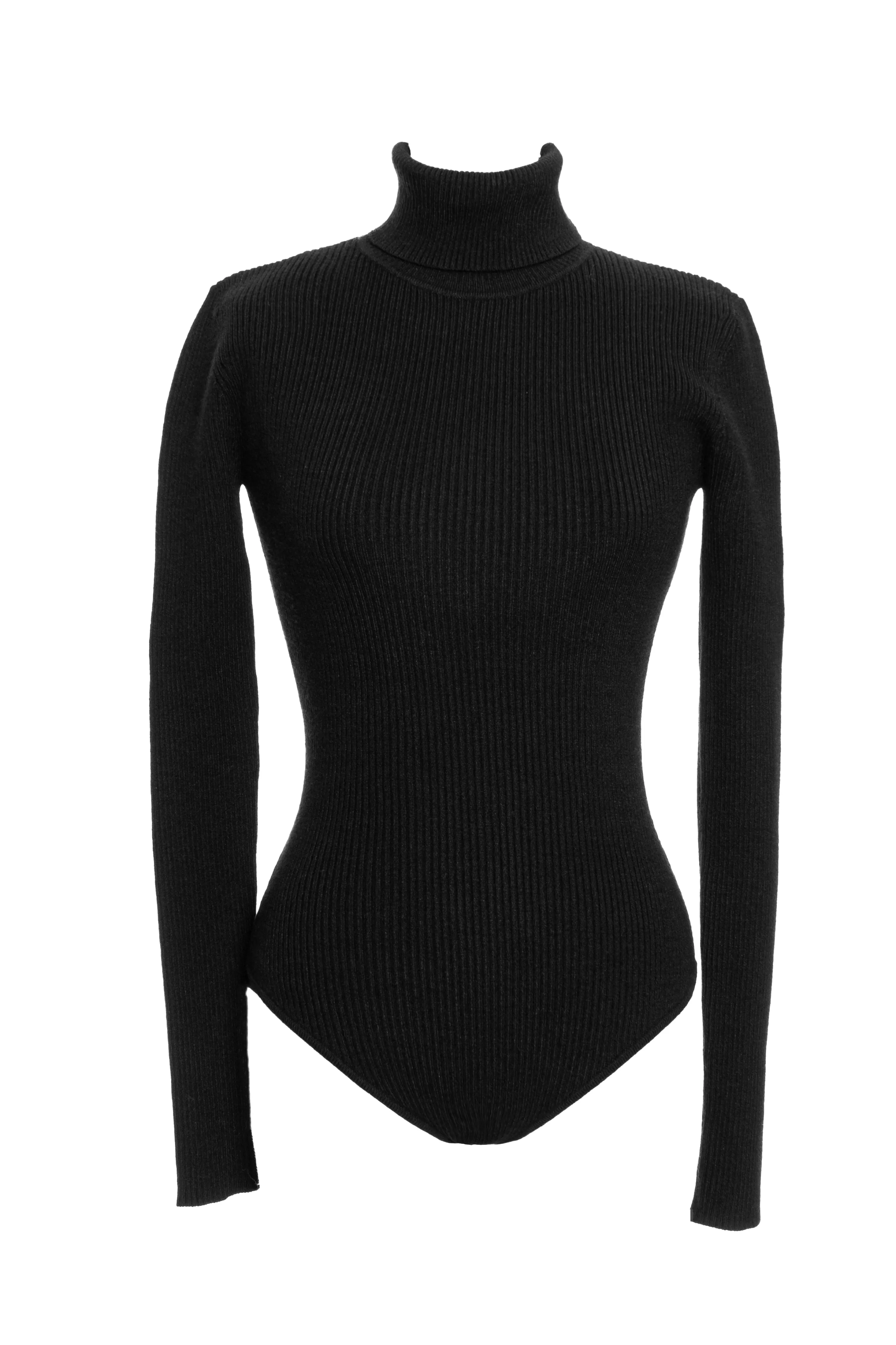 JLUXLABEL Black Arlett Turtleneck Bodysuit