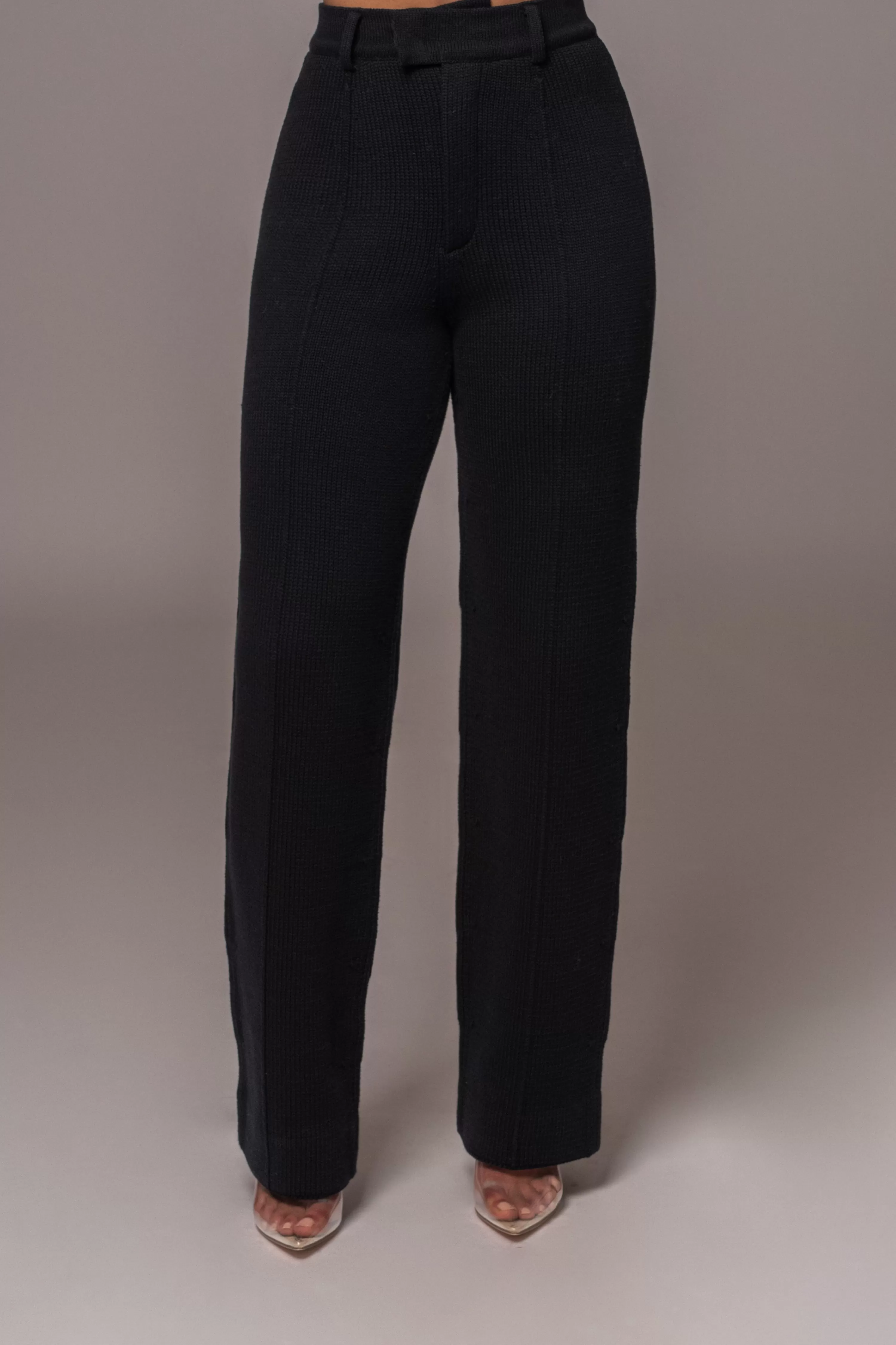 JLUXLABEL Black Back In Business Knit Trousers