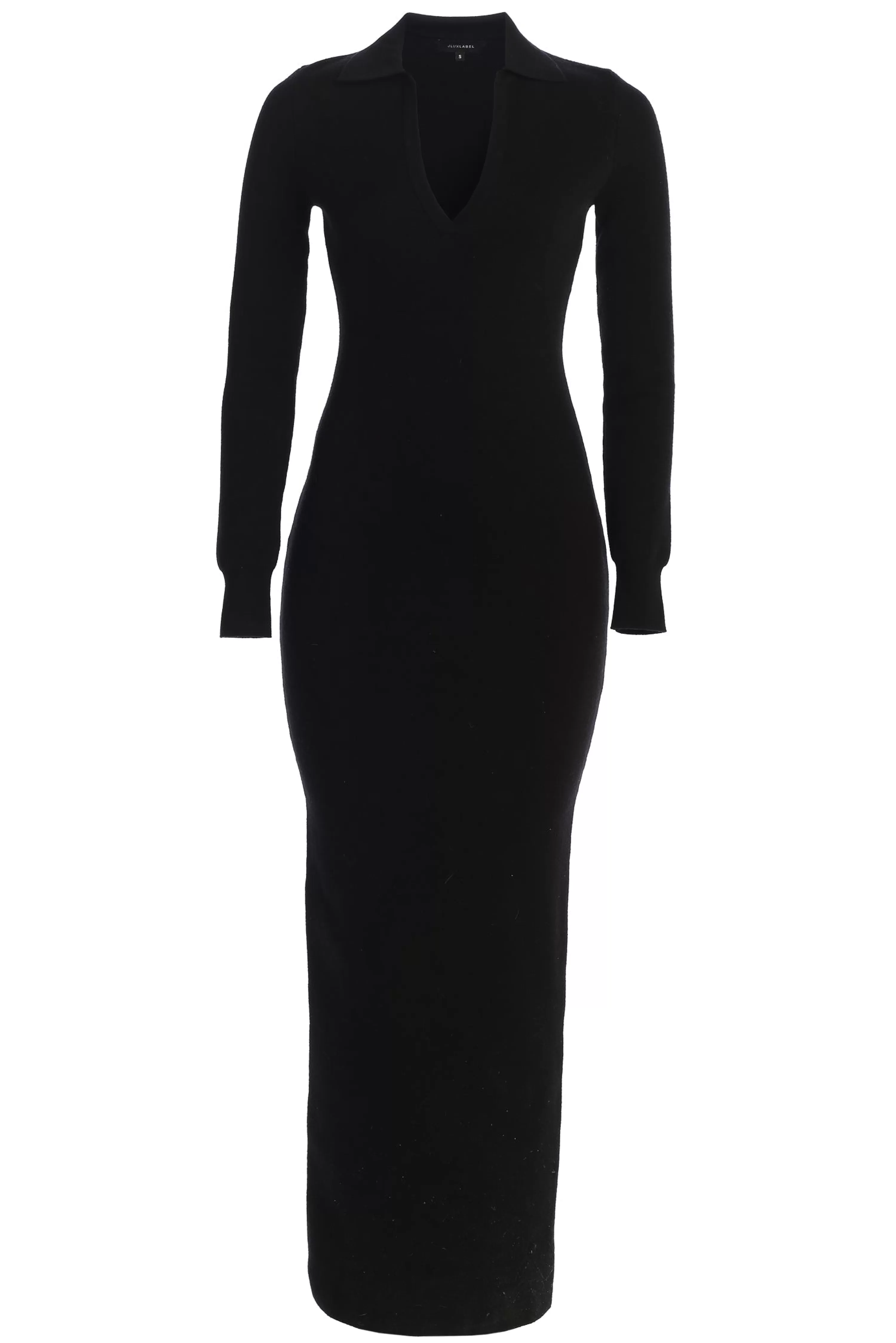 JLUXLABEL Black Bellinda Collar Maxi Dress