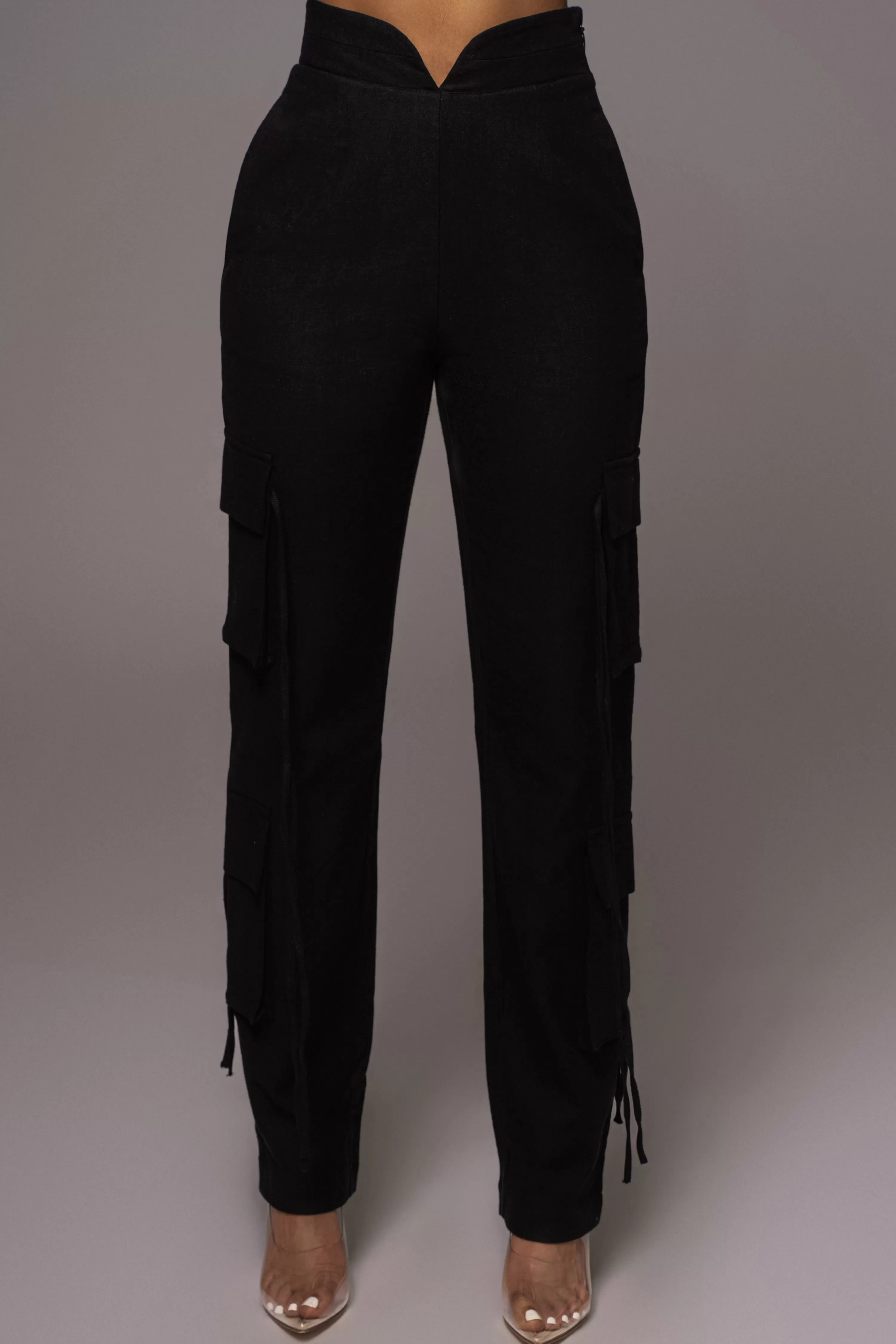 JLUXLABEL Black Better Half Linen Utility Pants