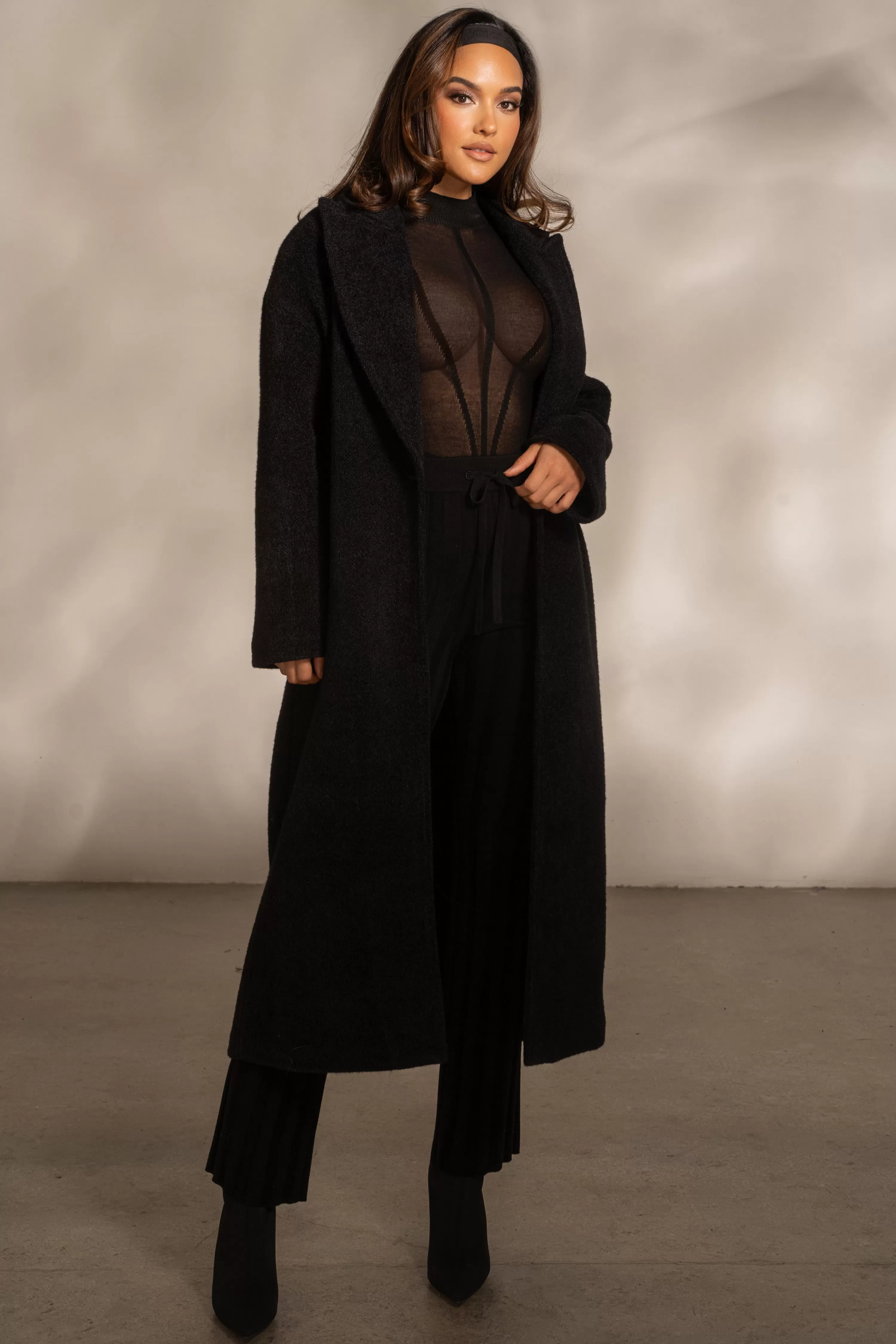 JLUXLABEL Black Dion Oversized Coat