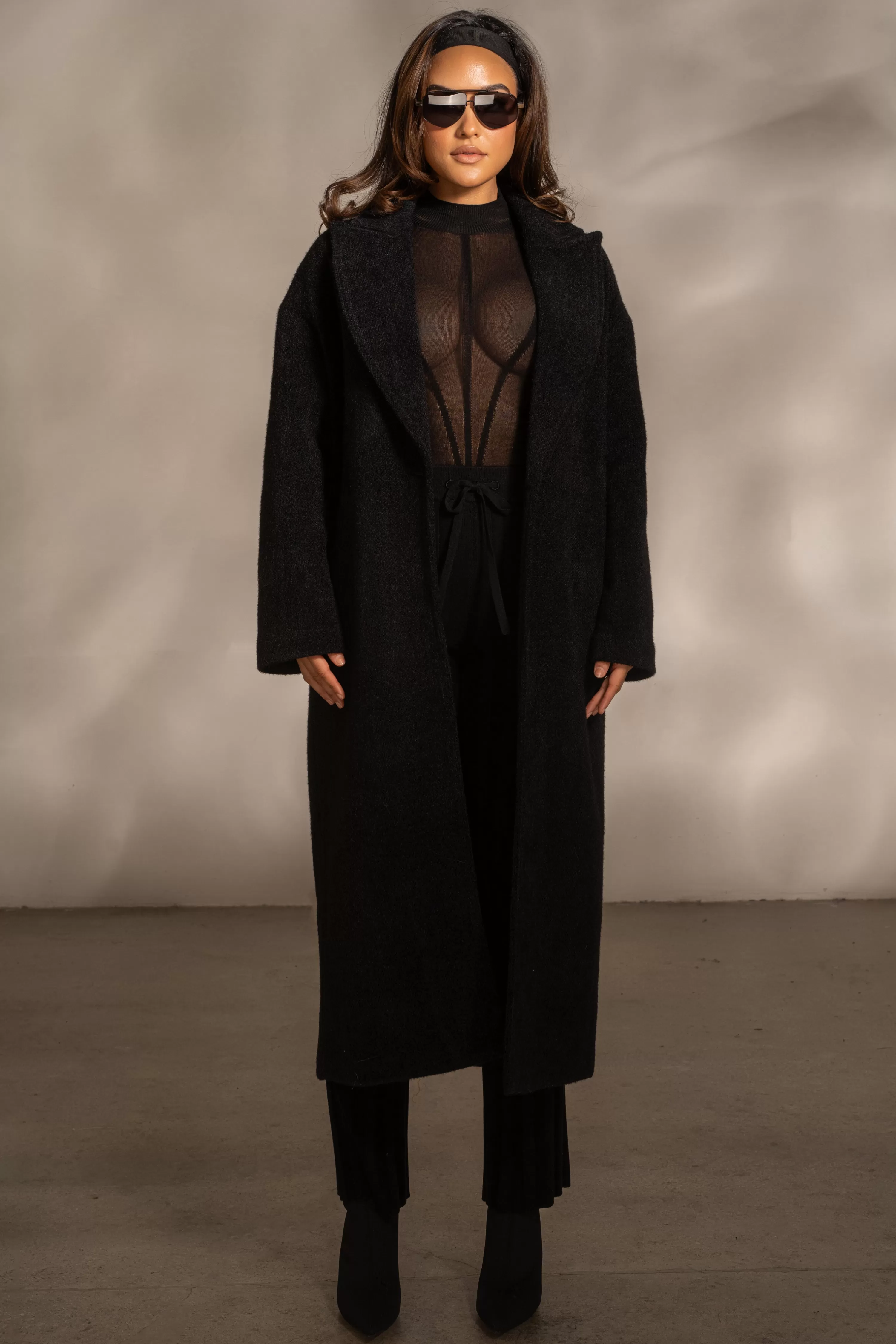 JLUXLABEL Black Dion Oversized Coat