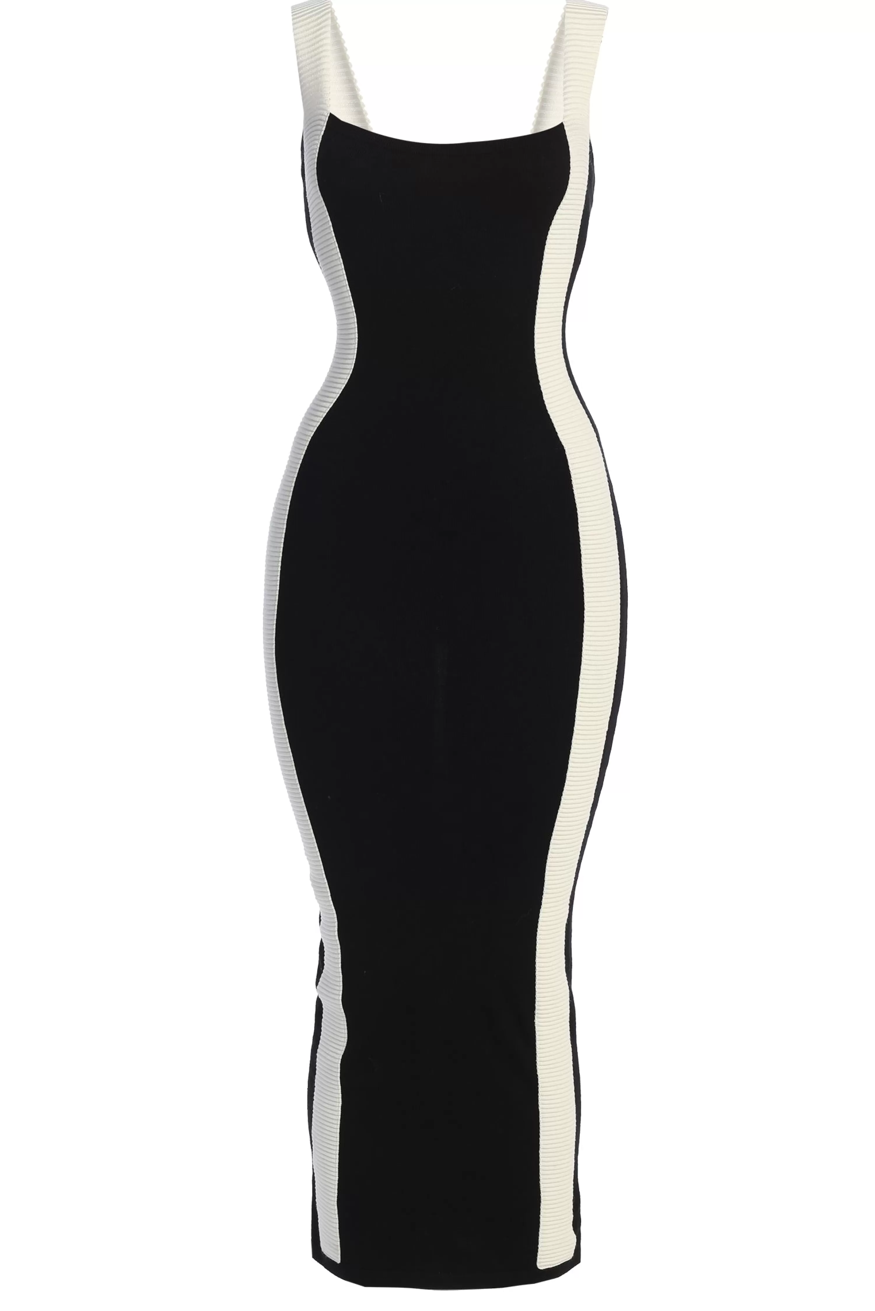 JLUXLABEL Black Donna Knit Midi Dress