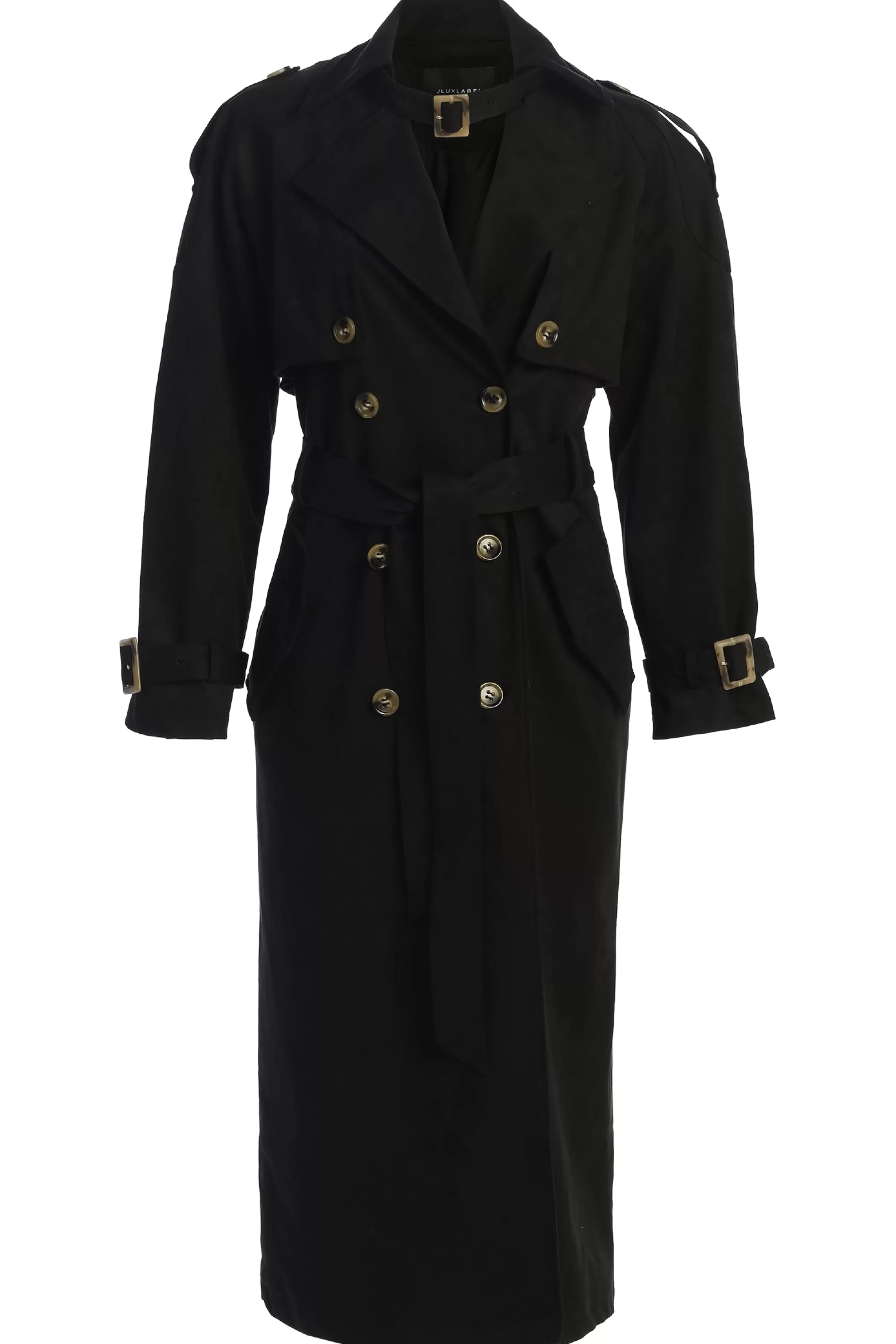 JLUXLABEL Black Elite Suede Coat