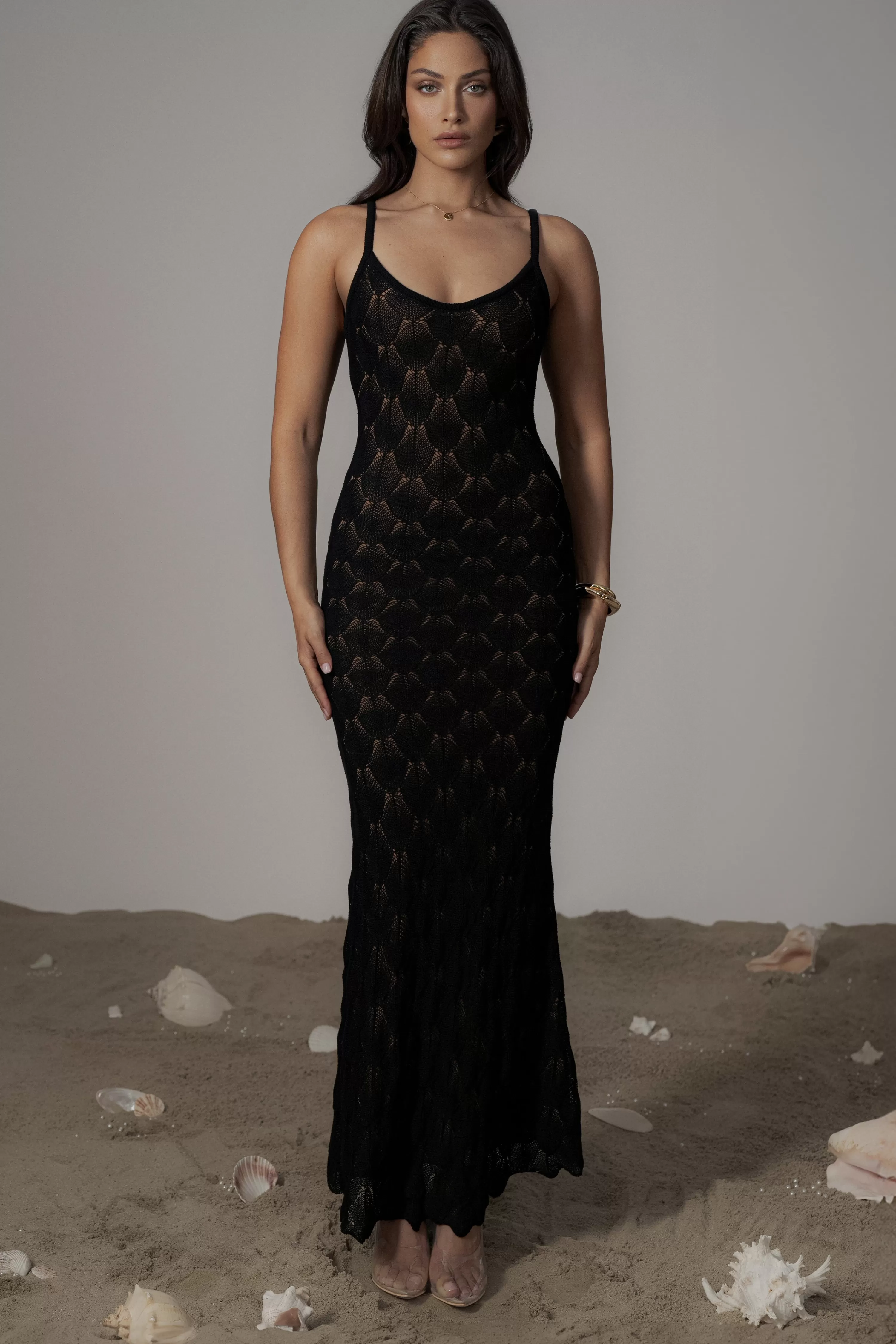 JLUXLABEL Black Gabriela Knit Maxi Dress