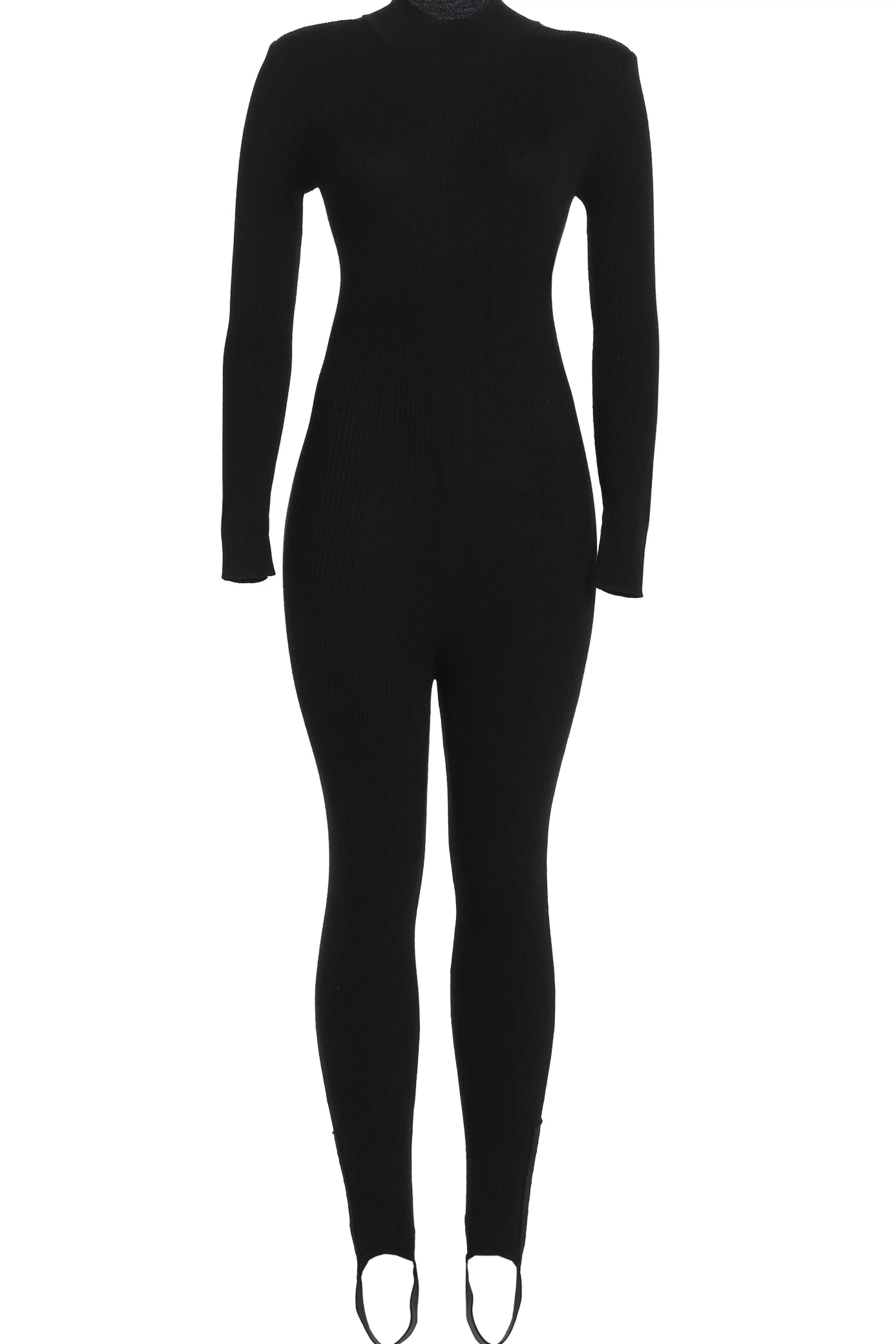 JLUXLABEL Black Minna Mock Neck Jumpsuit