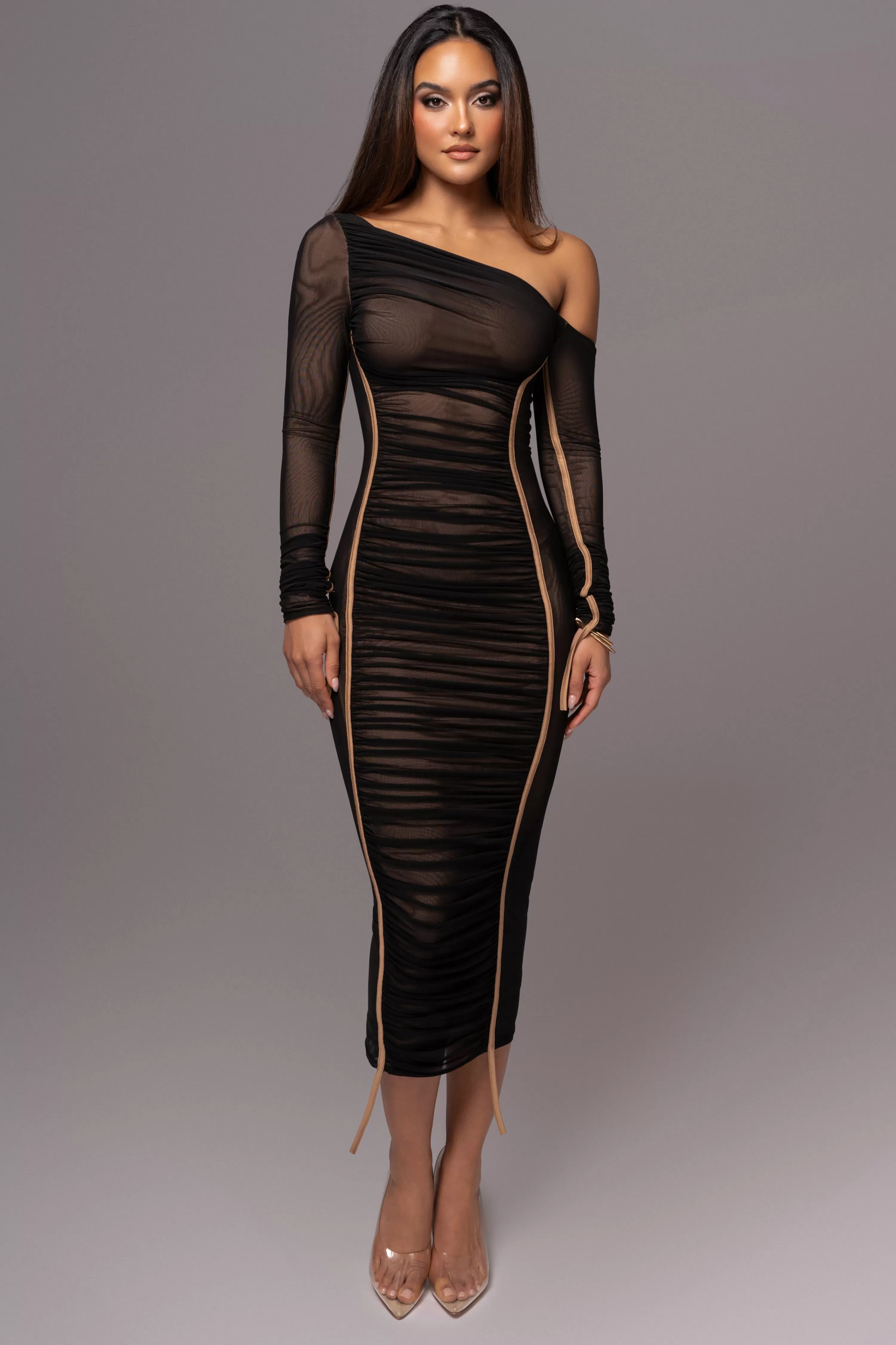 JLUXLABEL Black Monika Midi Dress