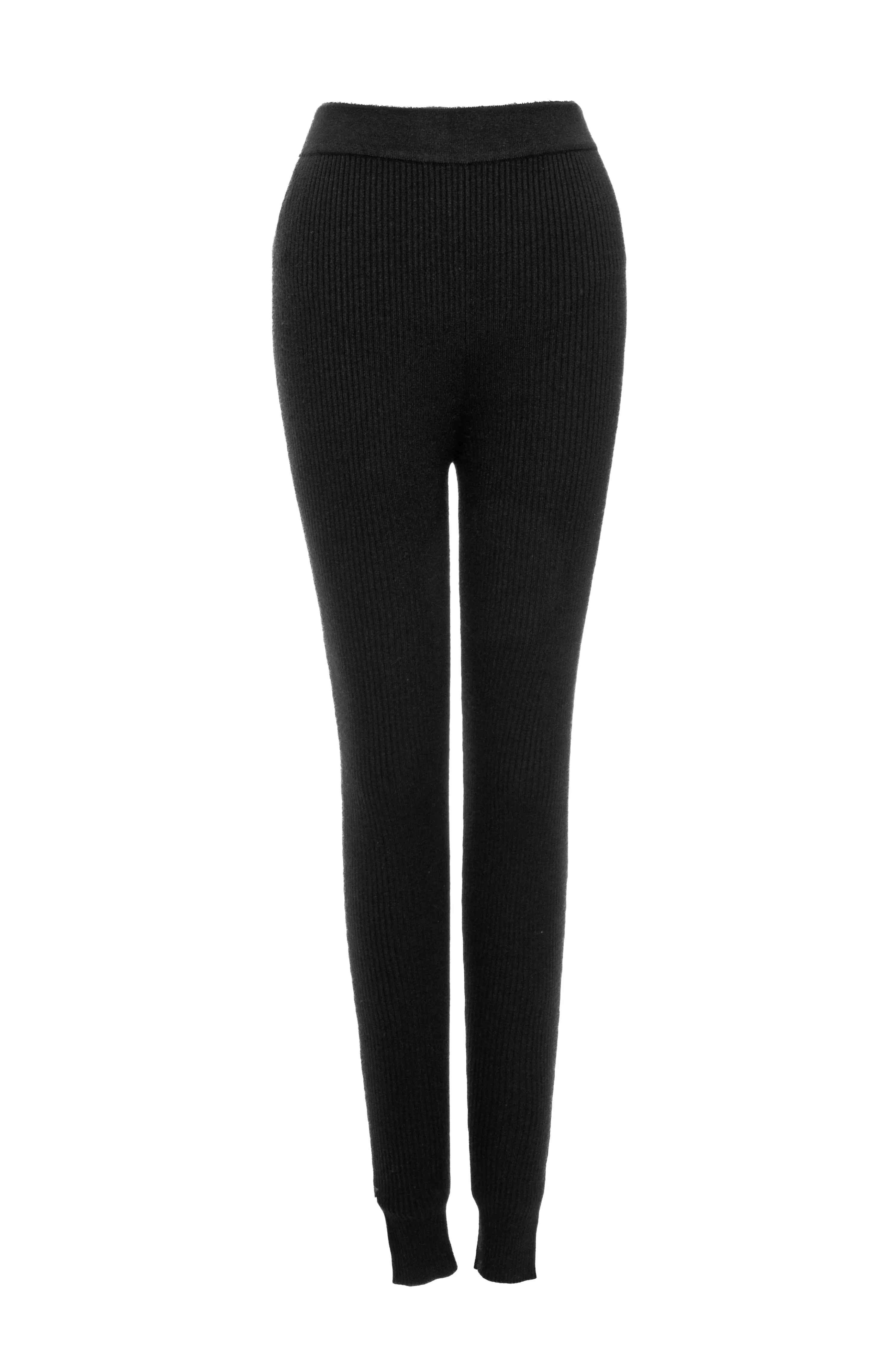 JLUXLABEL Black Naaya Ribbed Leggings