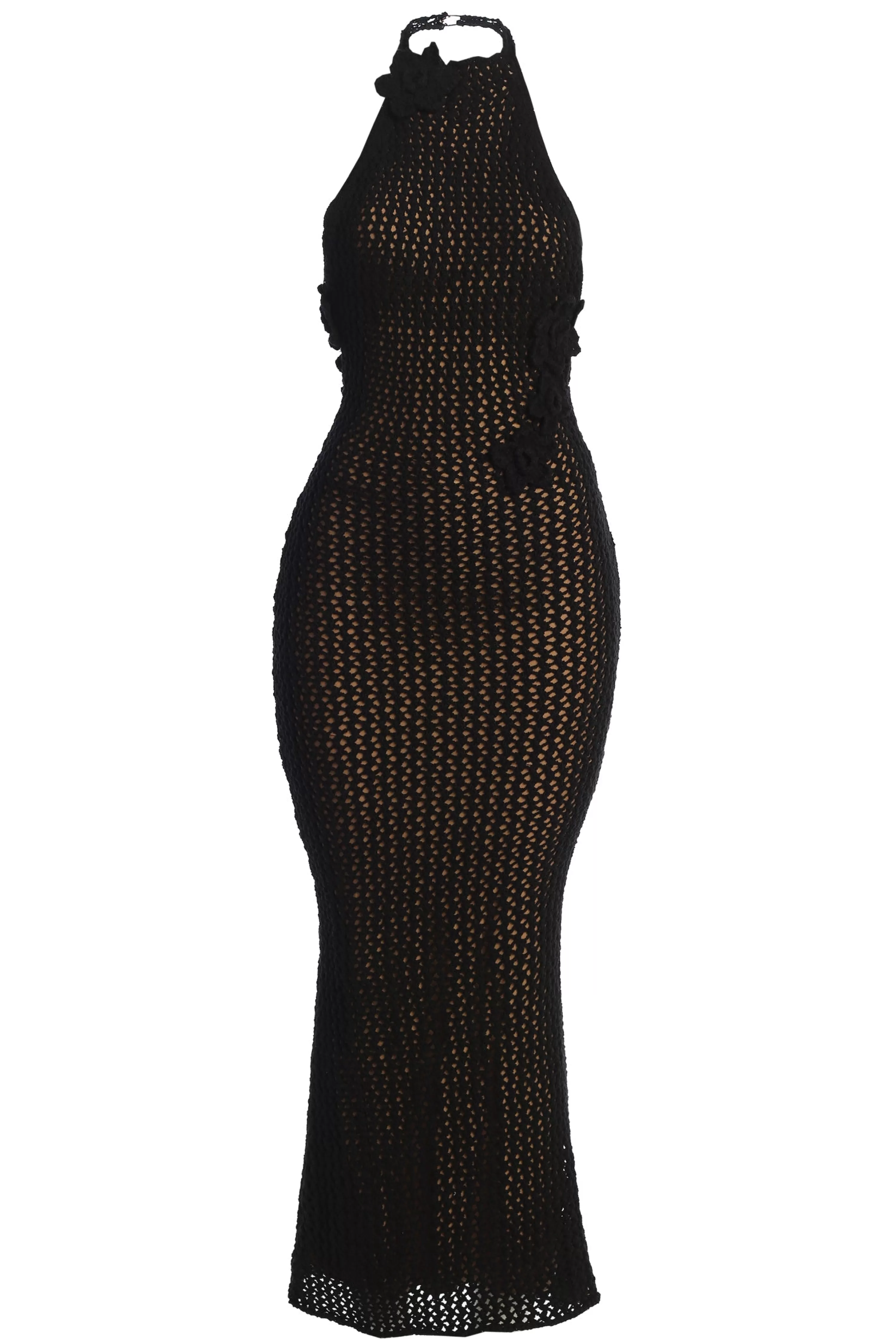 JLUXLABEL Black Paradise Crochet Maxi Dress