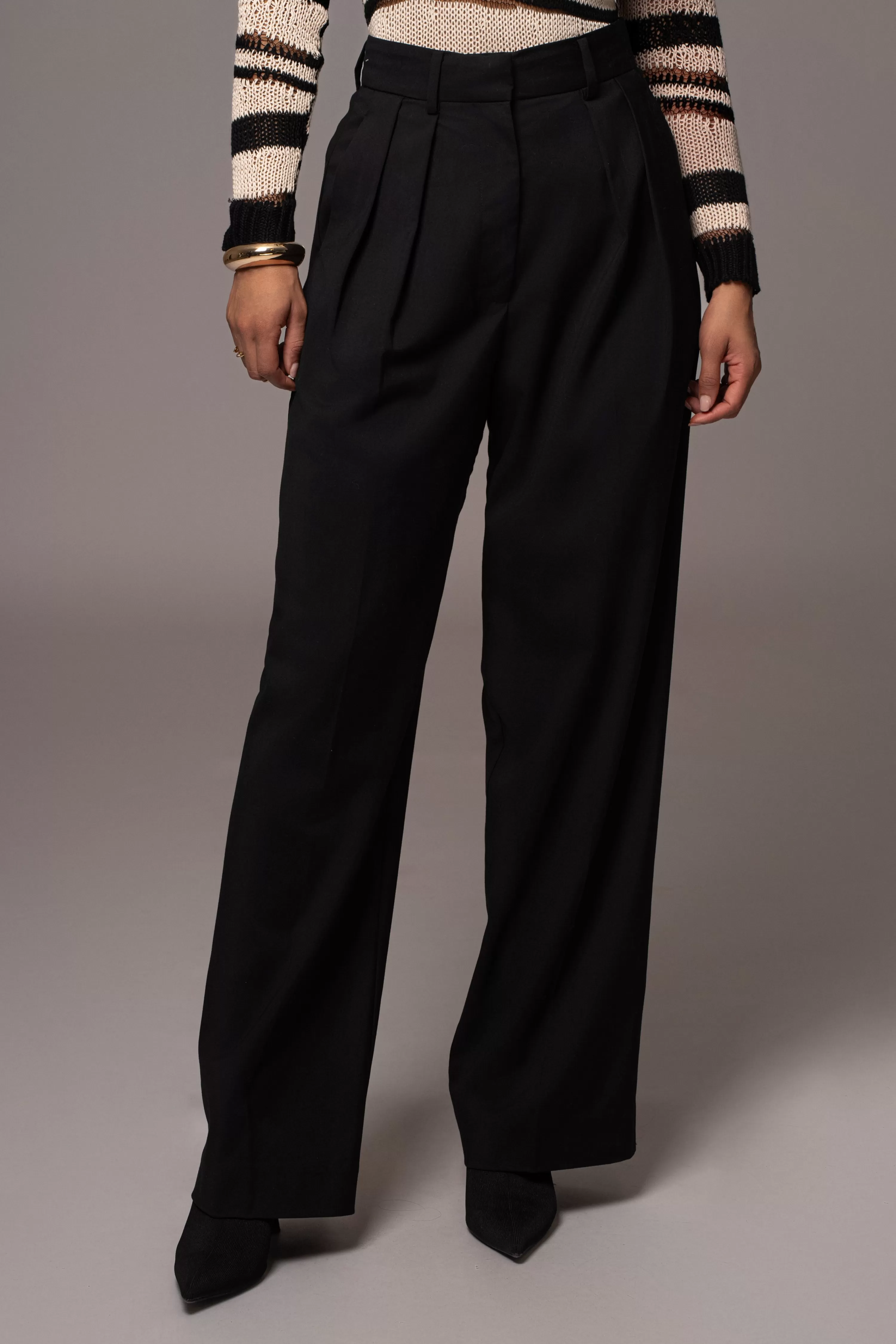 JLUXLABEL Black Power Hour High Waist Trousers