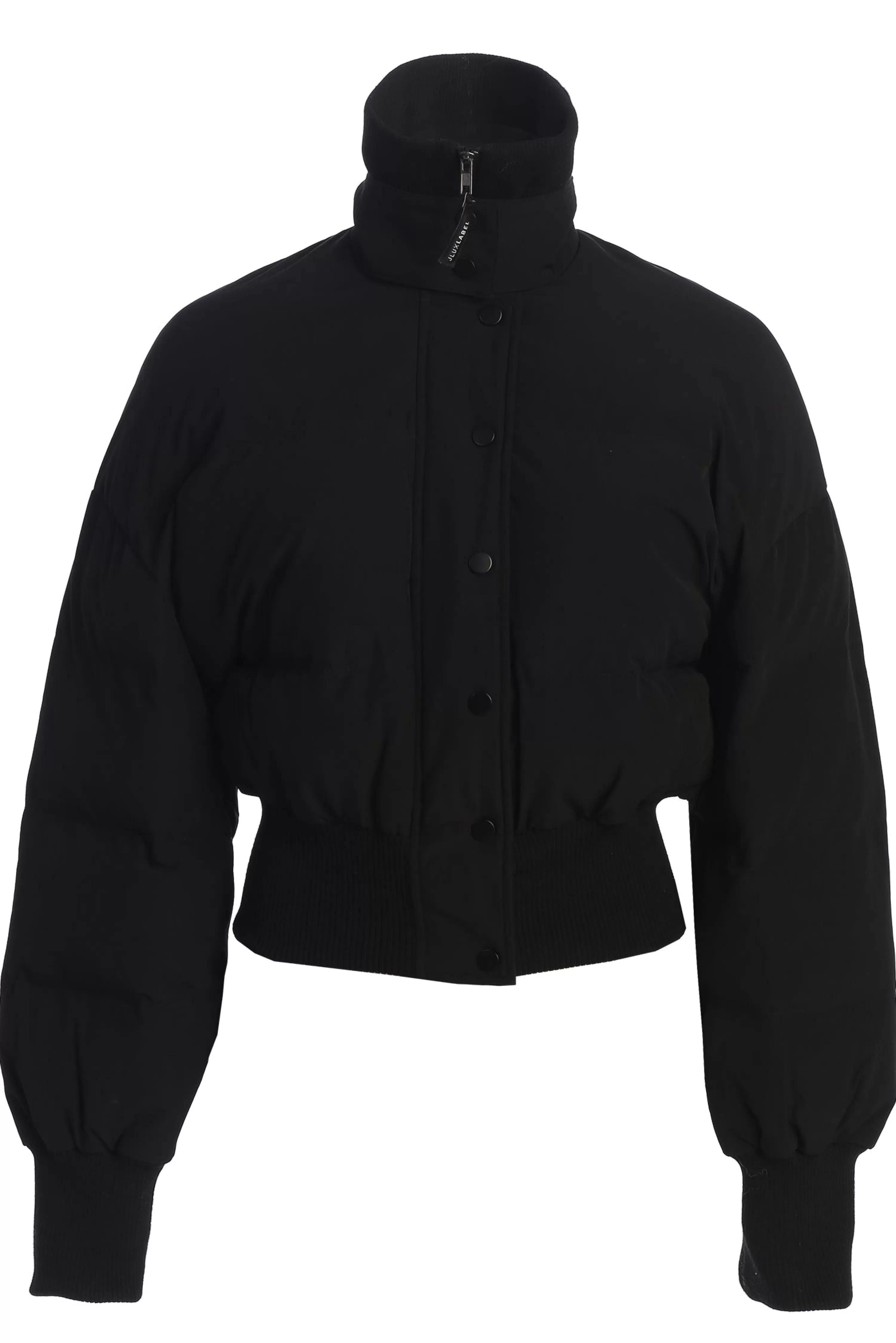 JLUXLABEL Black Stassie Ribbed Jacket