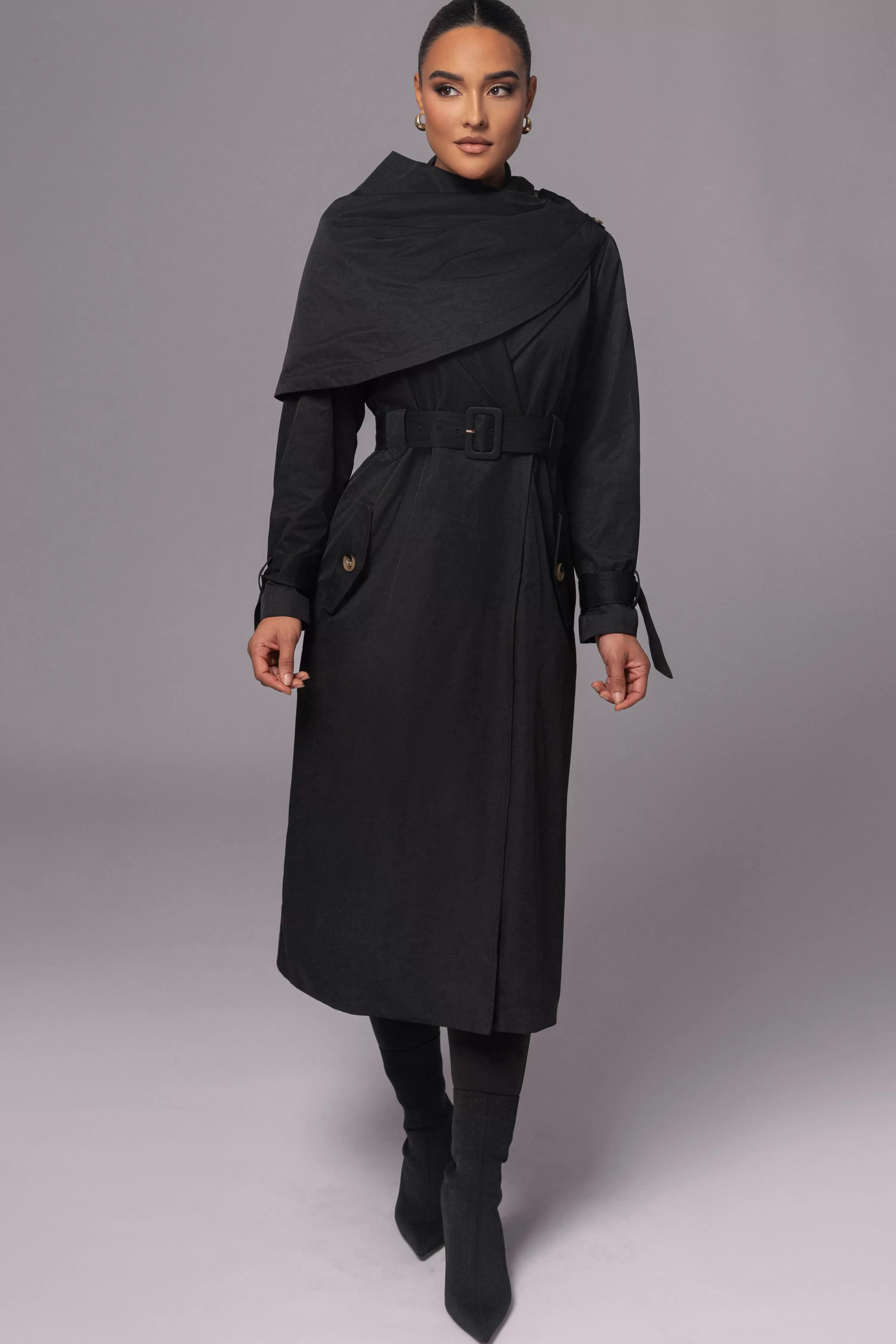 JLUXLABEL Black The Classic Trench Coat