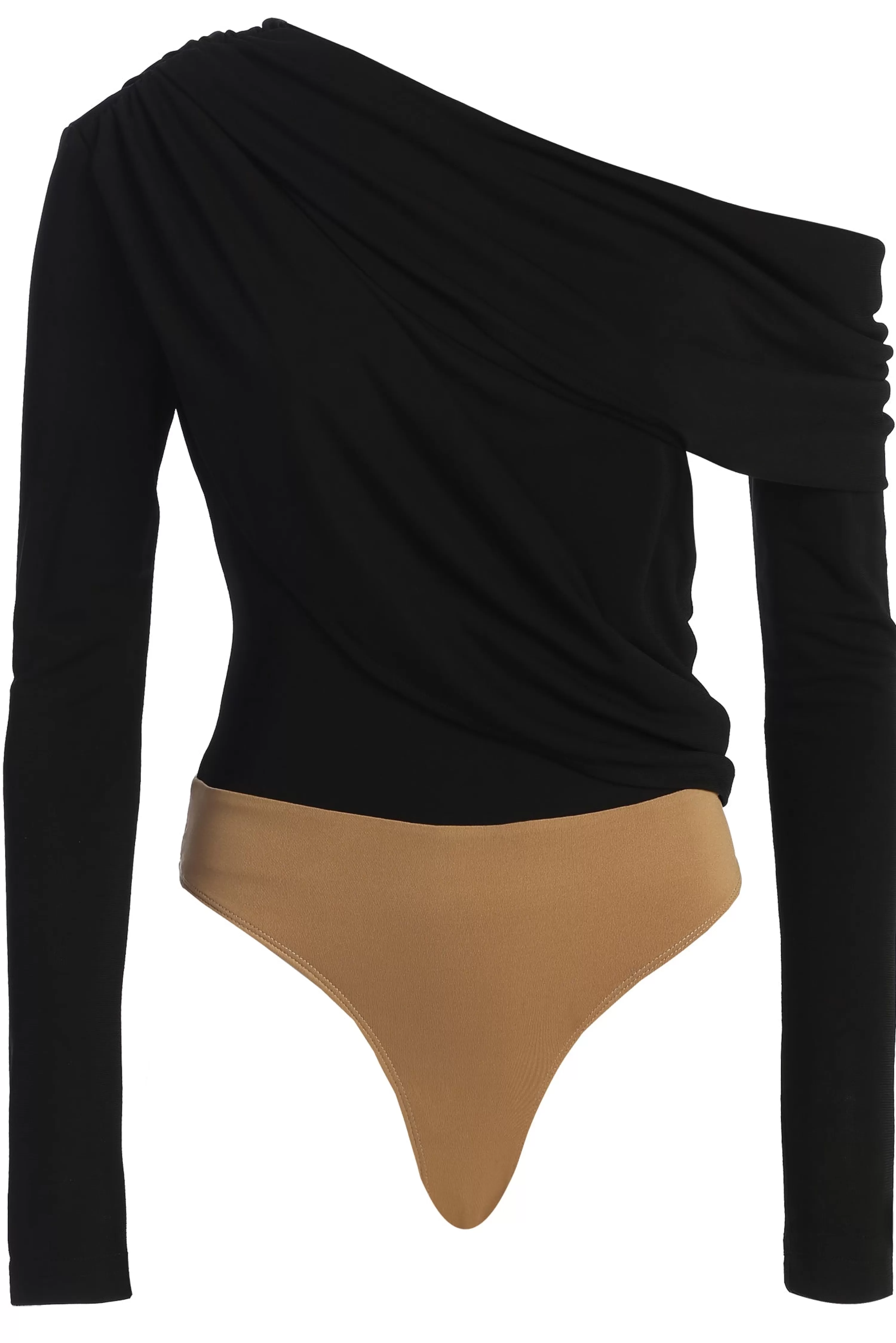 JLUXLABEL Black Ultra High Neck Bodysuit