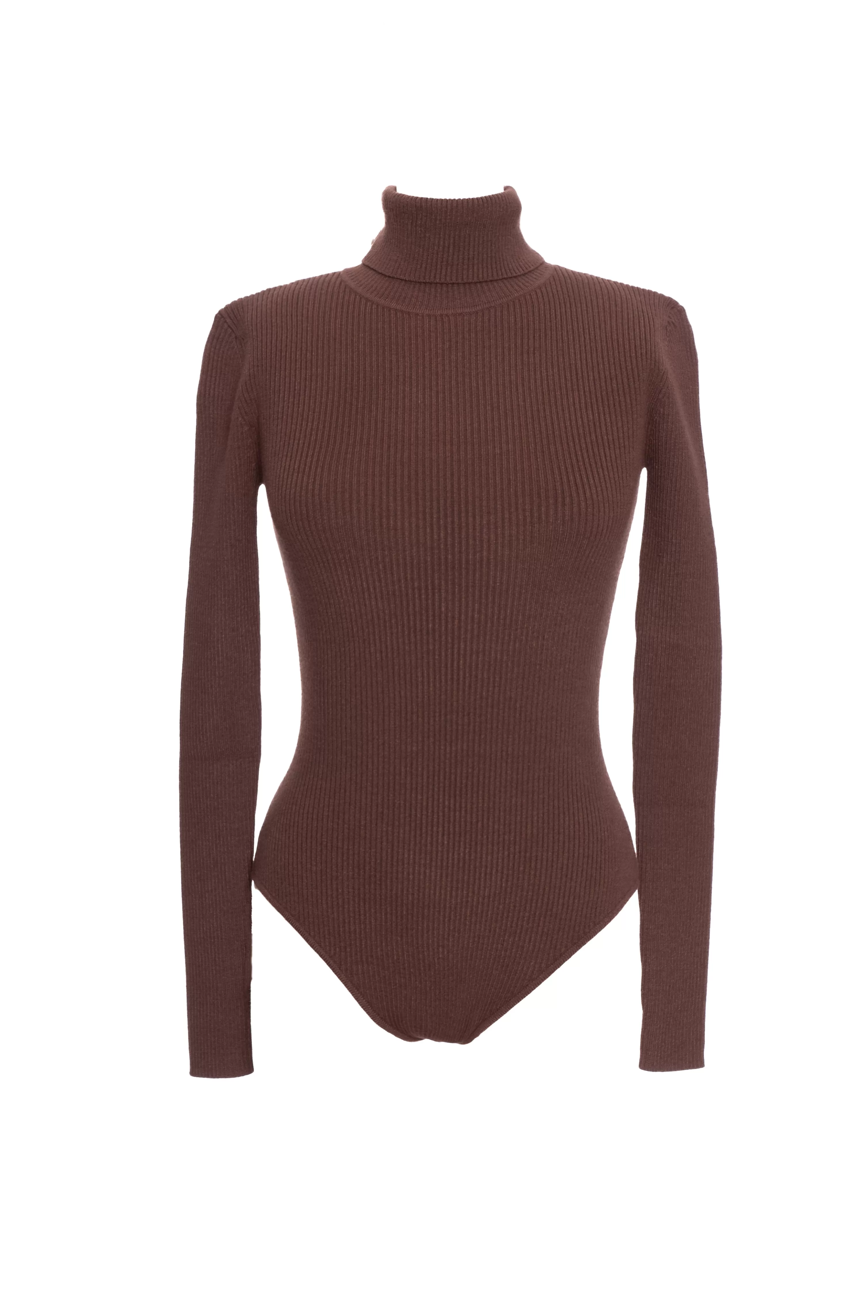 JLUXLABEL Chocolate Arlett Turtleneck Bodysuit