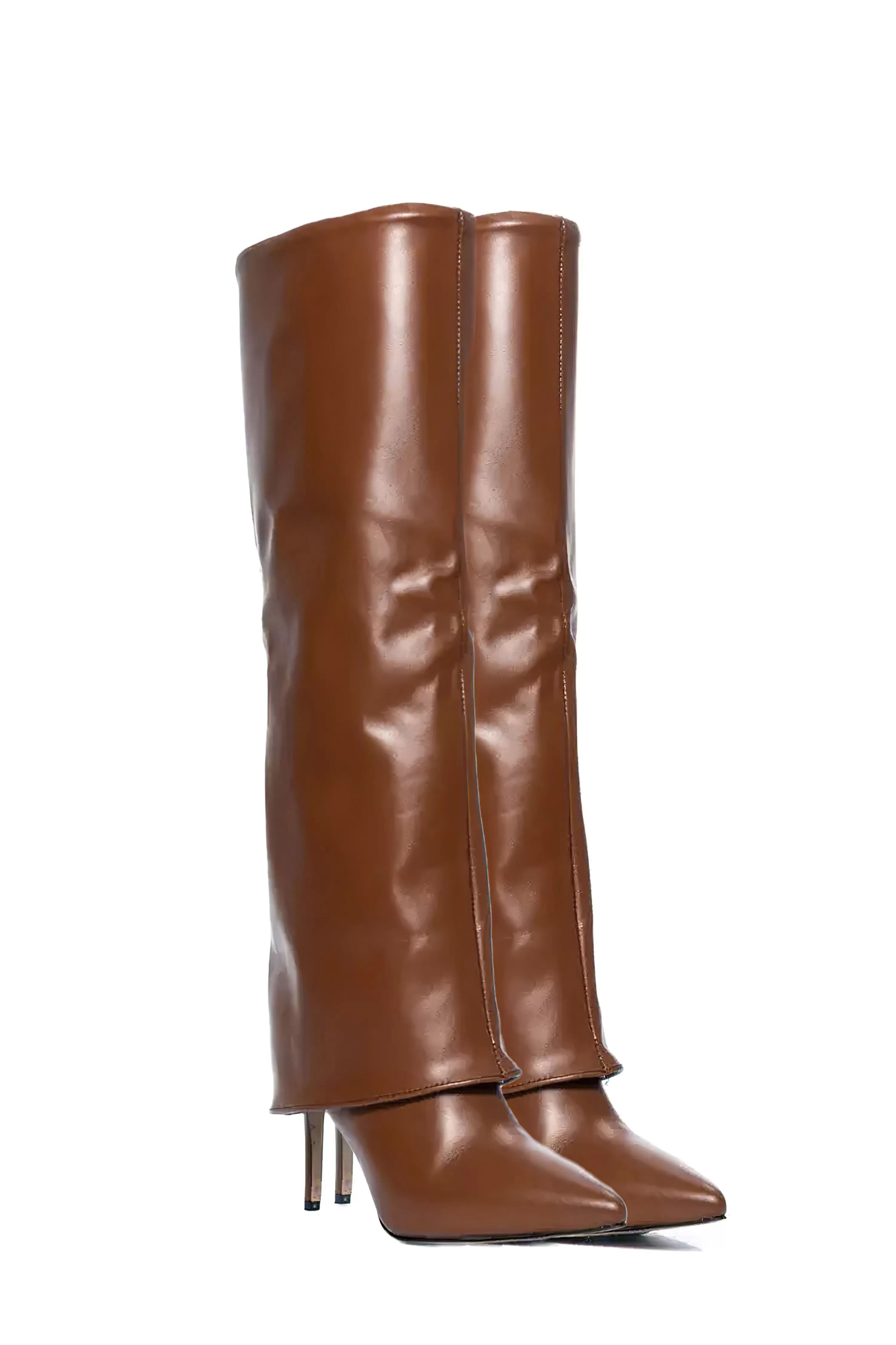 JLUXLABEL Chocolate Passage Faux Leather Boots