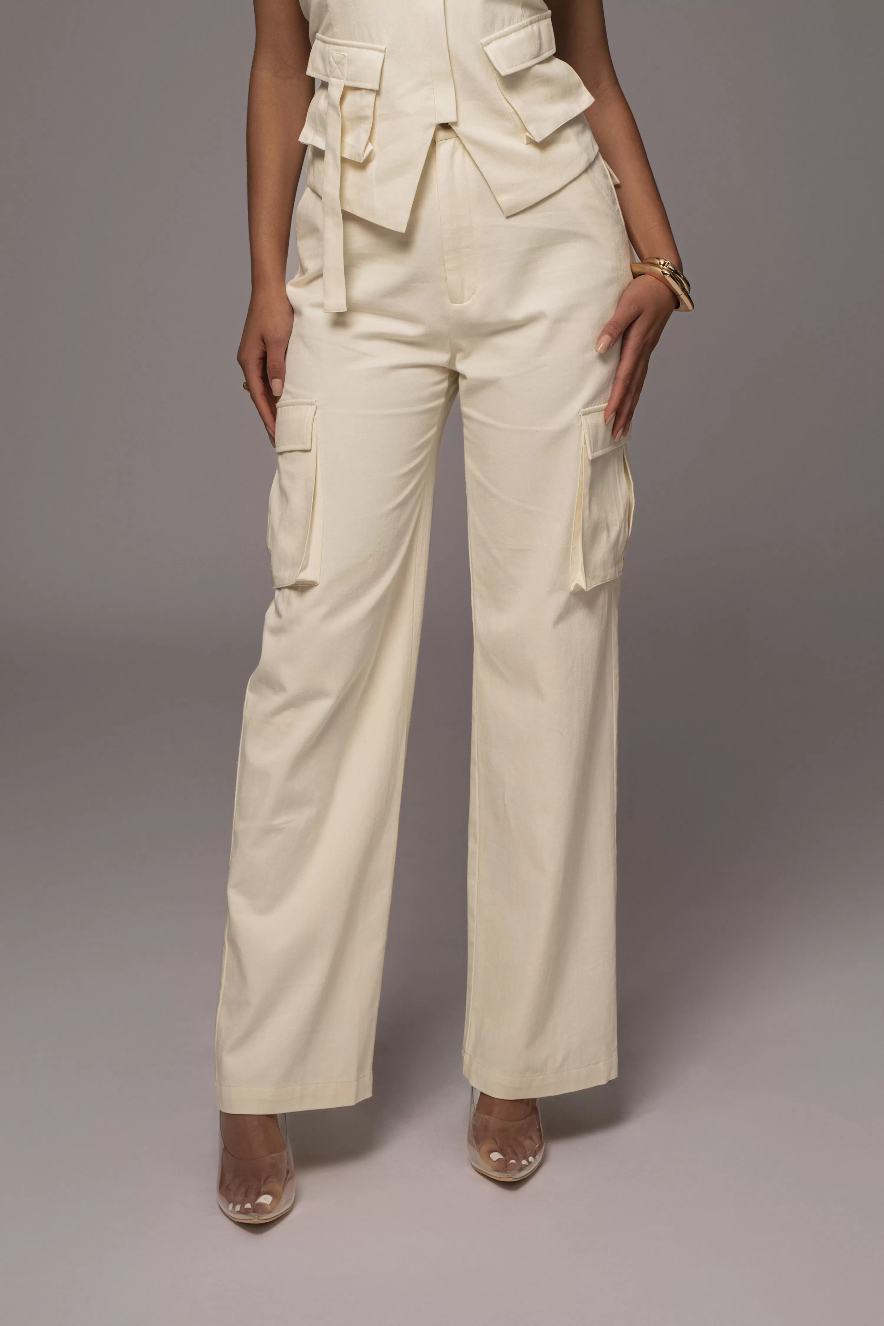 JLUXLABEL Cream Aeris Pant Set