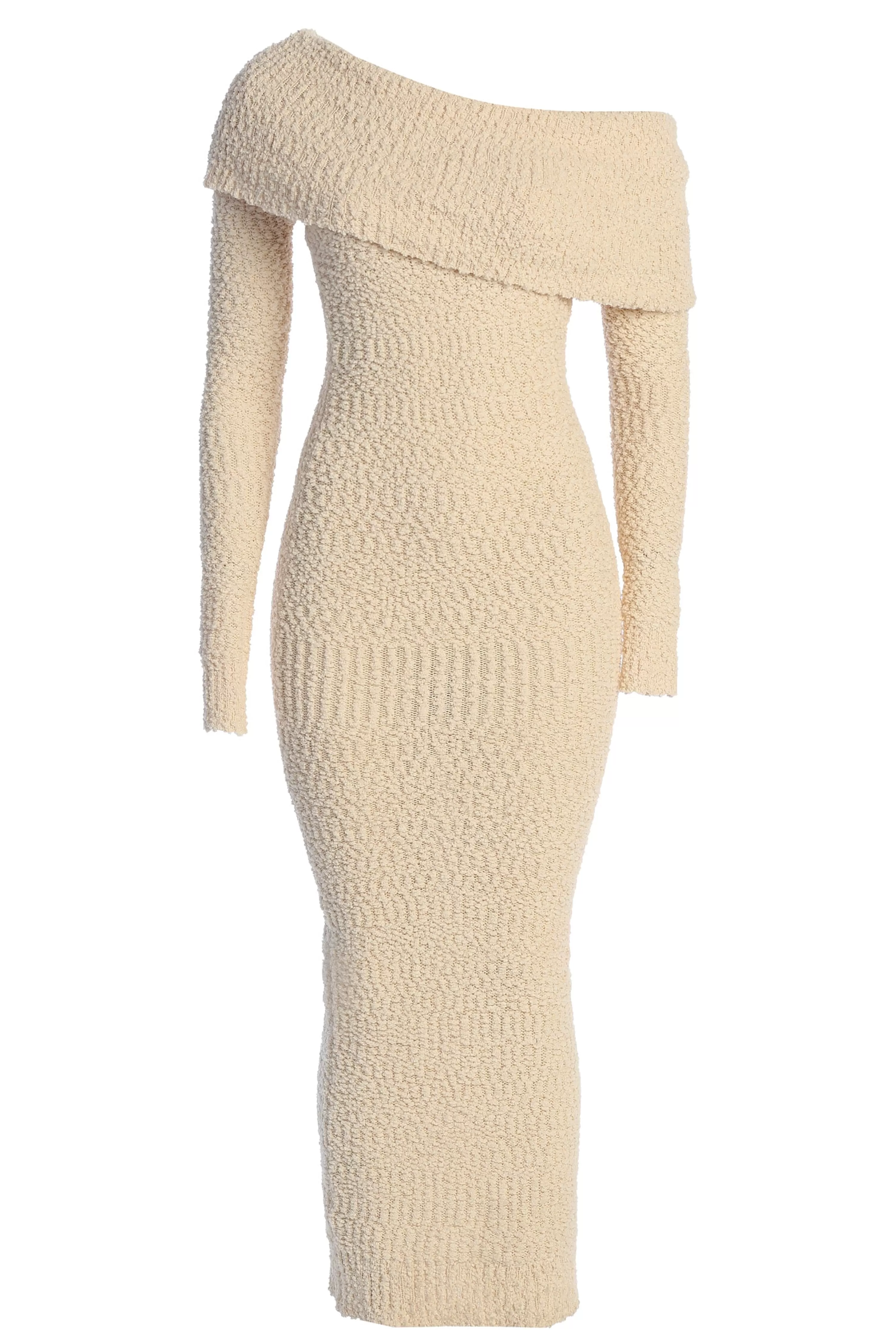 JLUXLABEL Cream Olivea Knit Maxi Dress