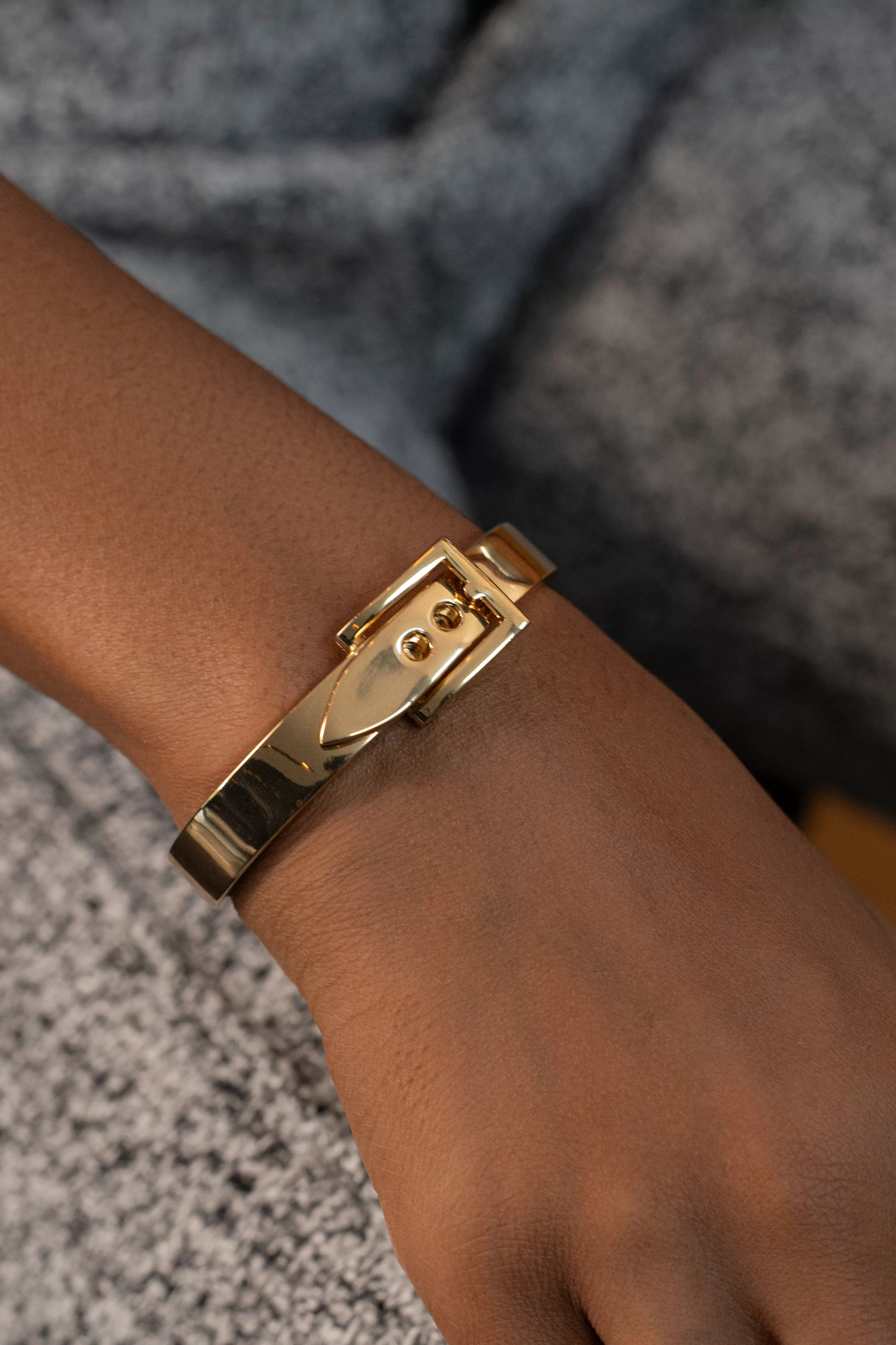 JLUXLABEL Gold Belt Buckle Bracelet