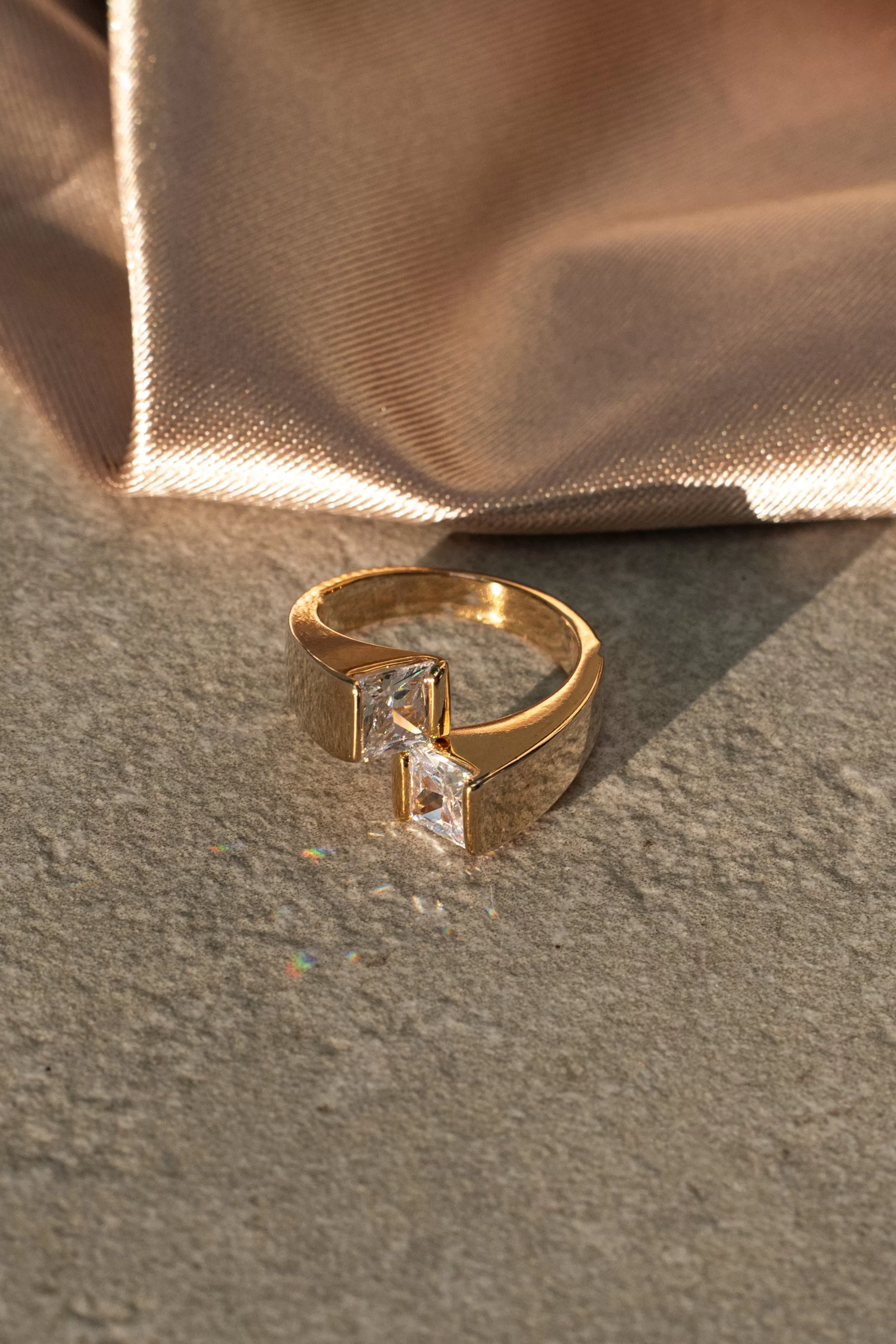 JLUXLABEL Gold Jewel Ring