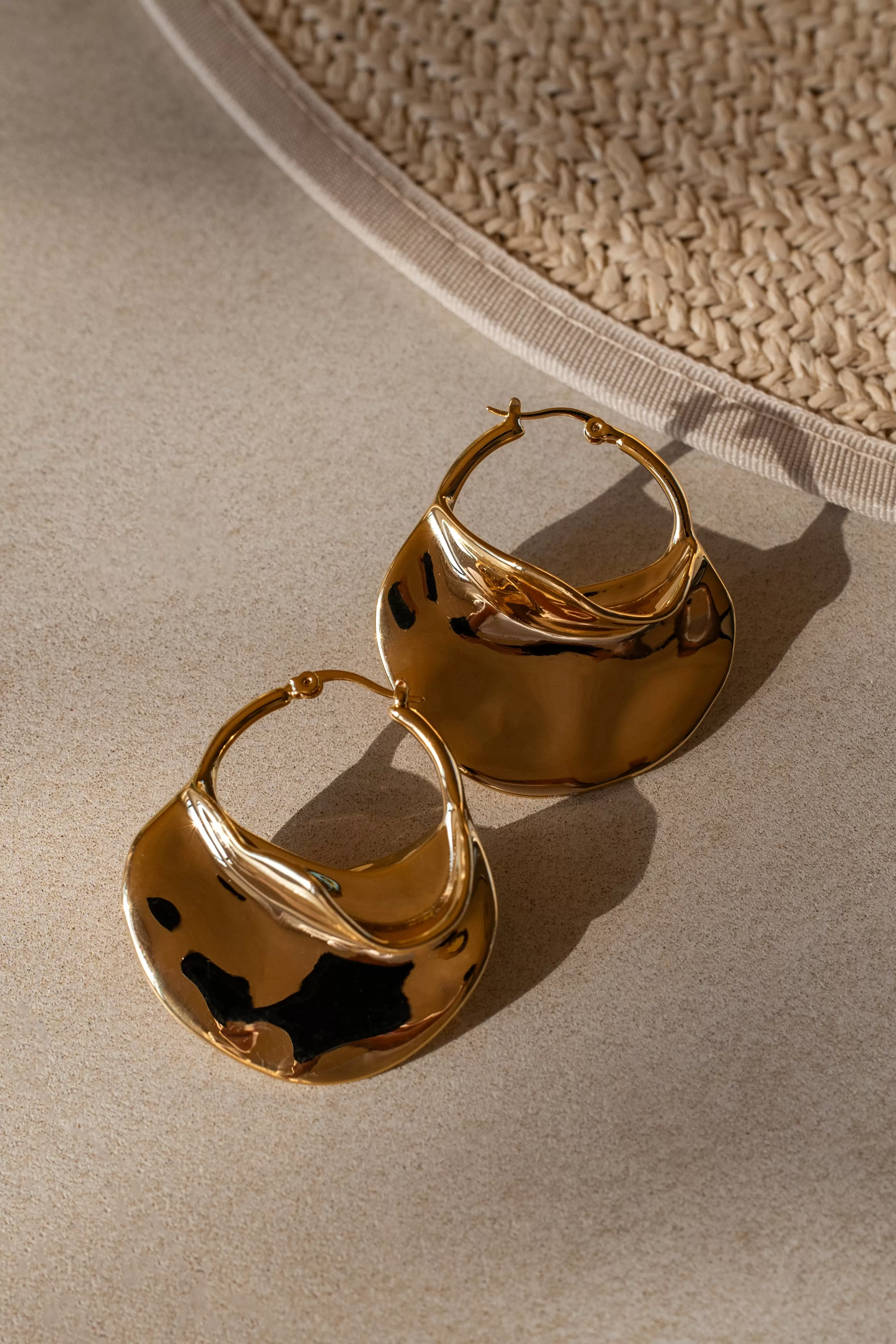 JLUXLABEL Gold Solar Earrings