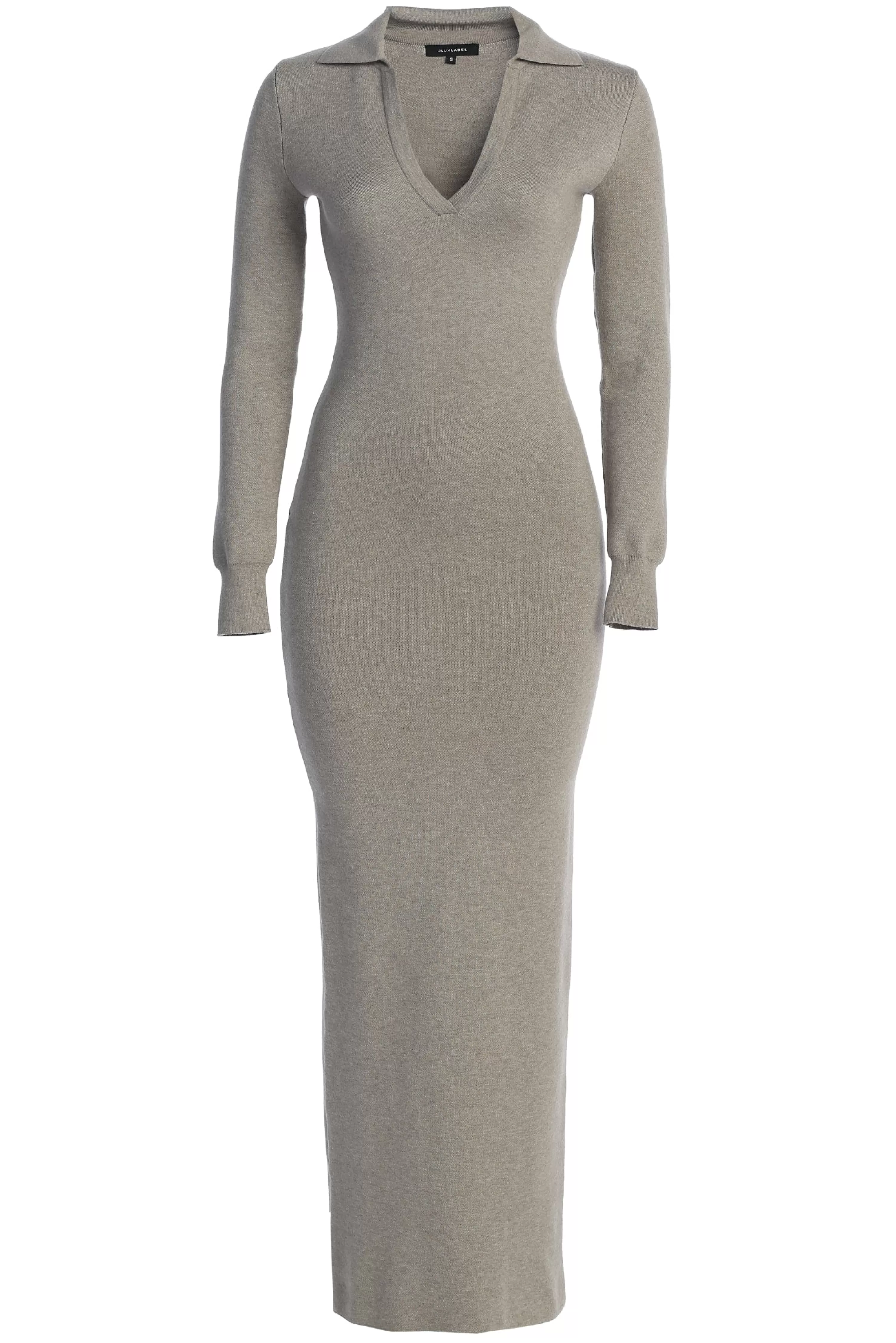 JLUXLABEL Grey Bellinda Collar Maxi Dress