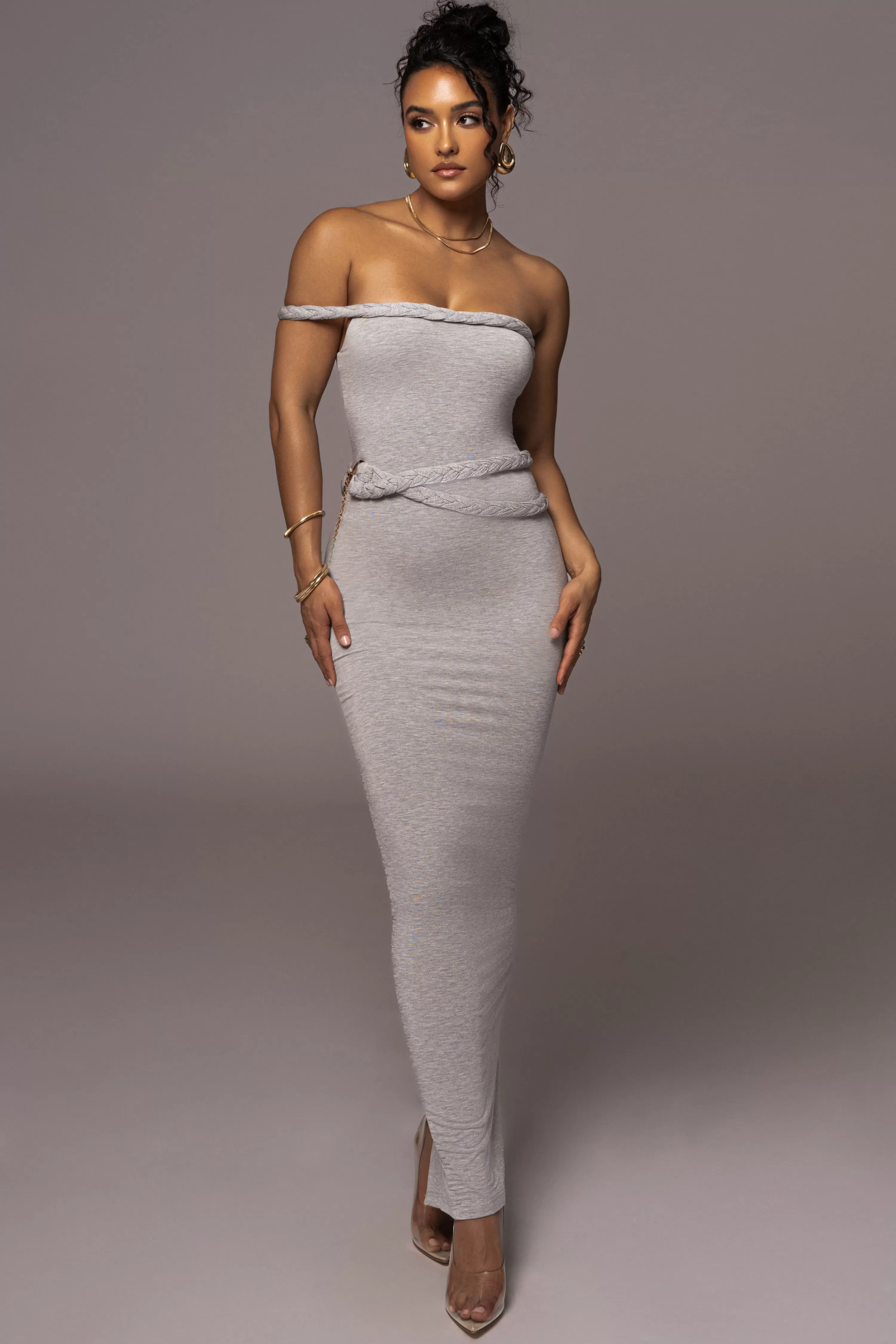 JLUXLABEL Grey One Of One Maxi Dress