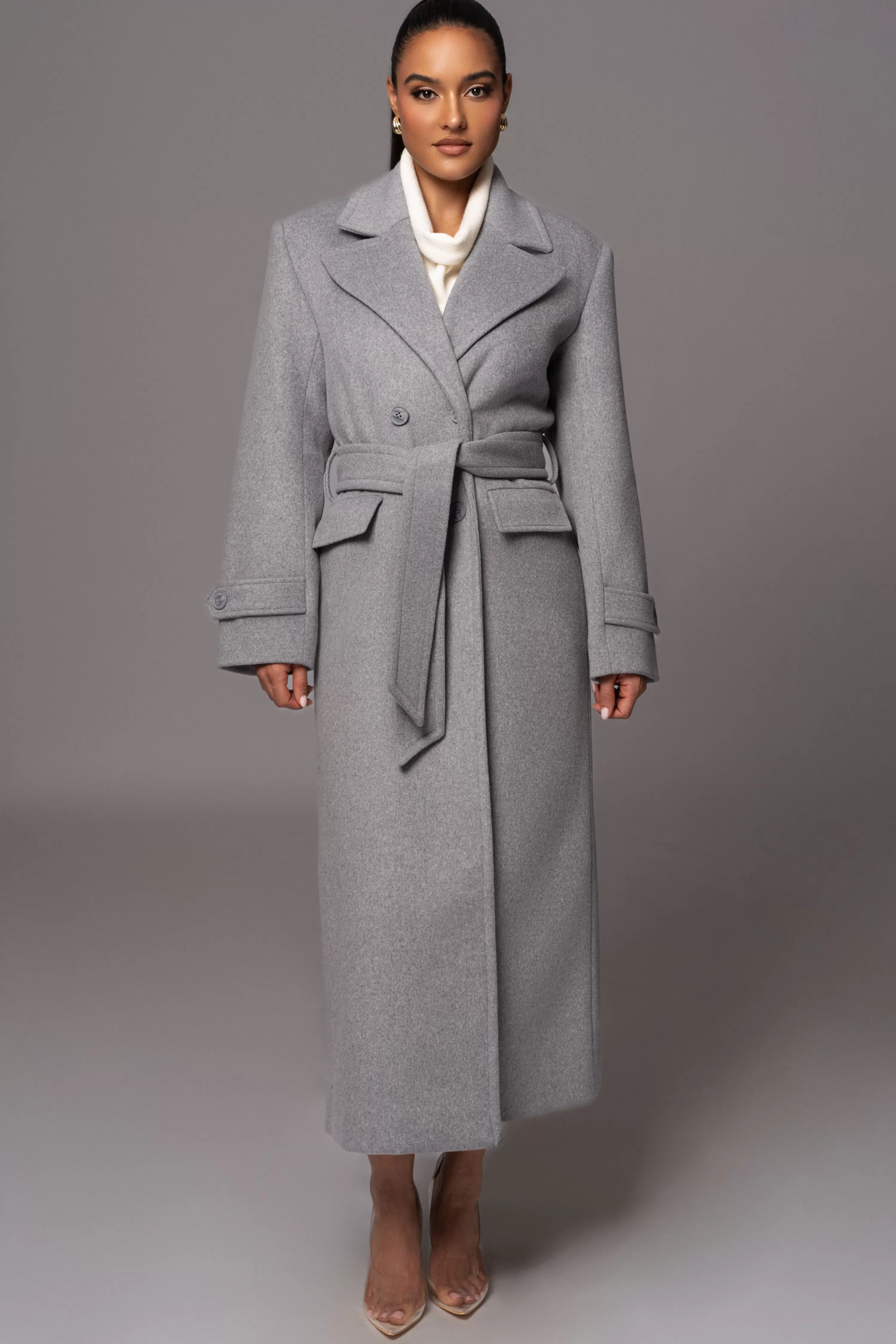 JLUXLABEL Grey Rain Or Shine Longline Coat