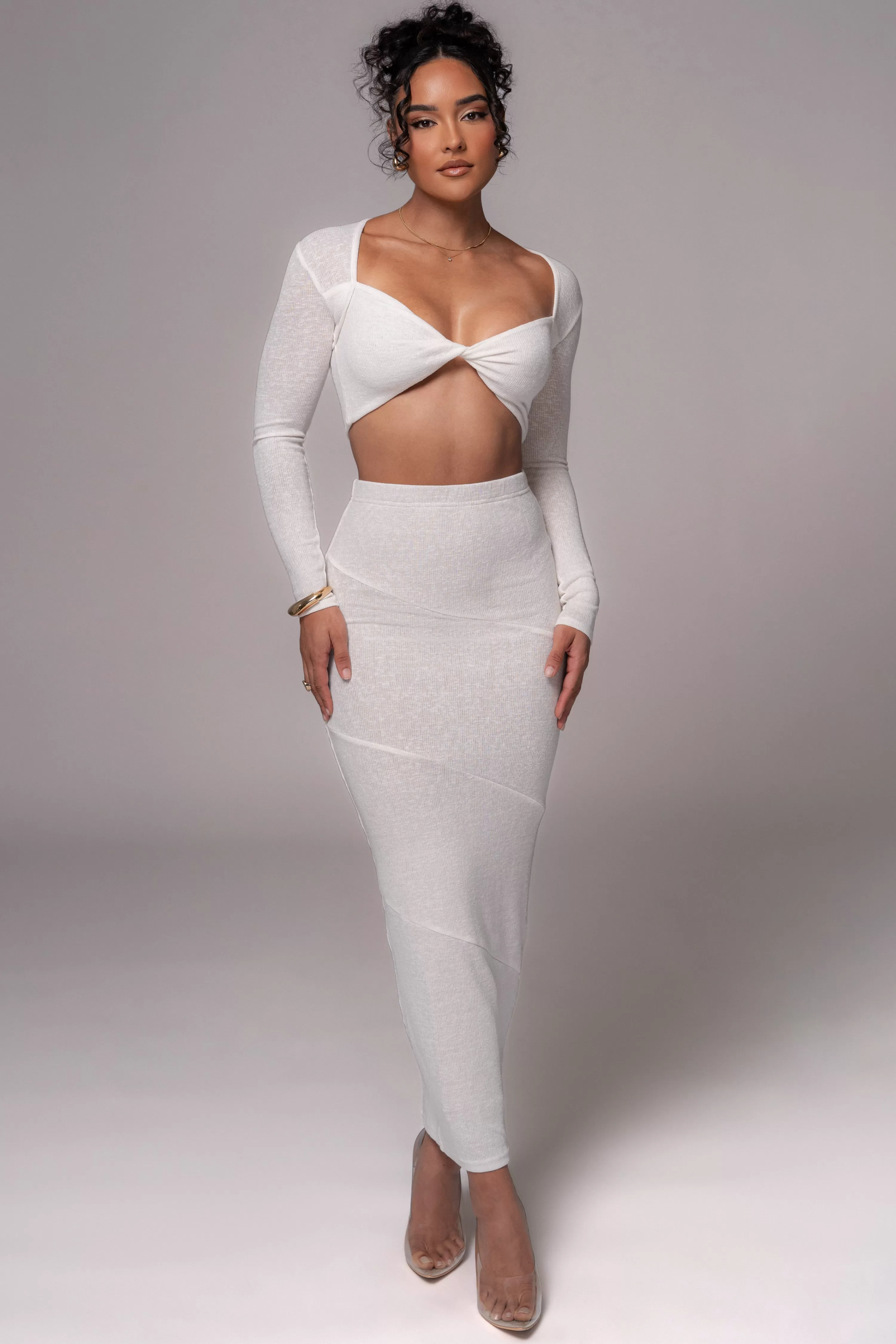 JLUXLABEL Ivory All About You Skirt Set