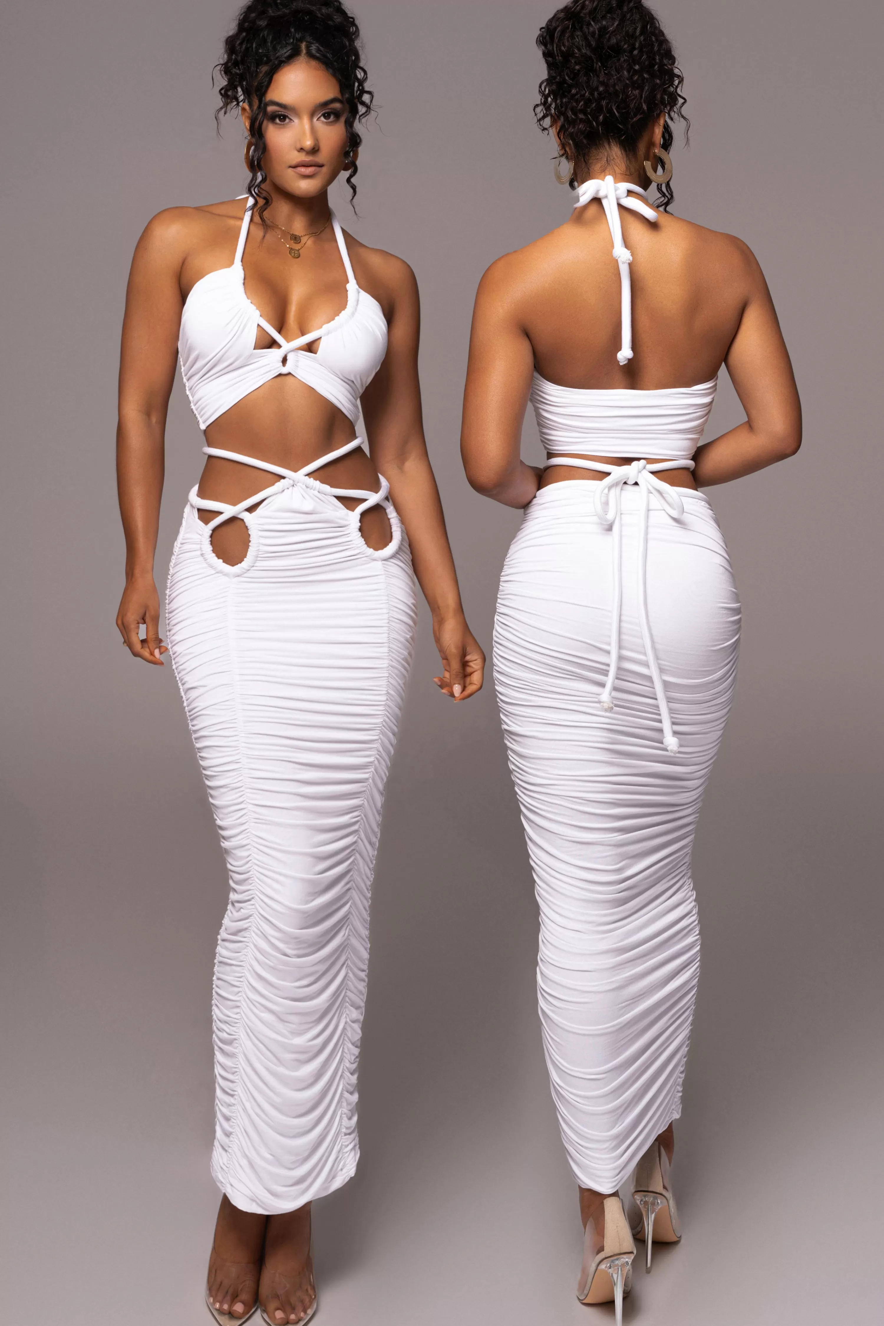 JLUXLABEL Ivory Go The Distance Skirt Set