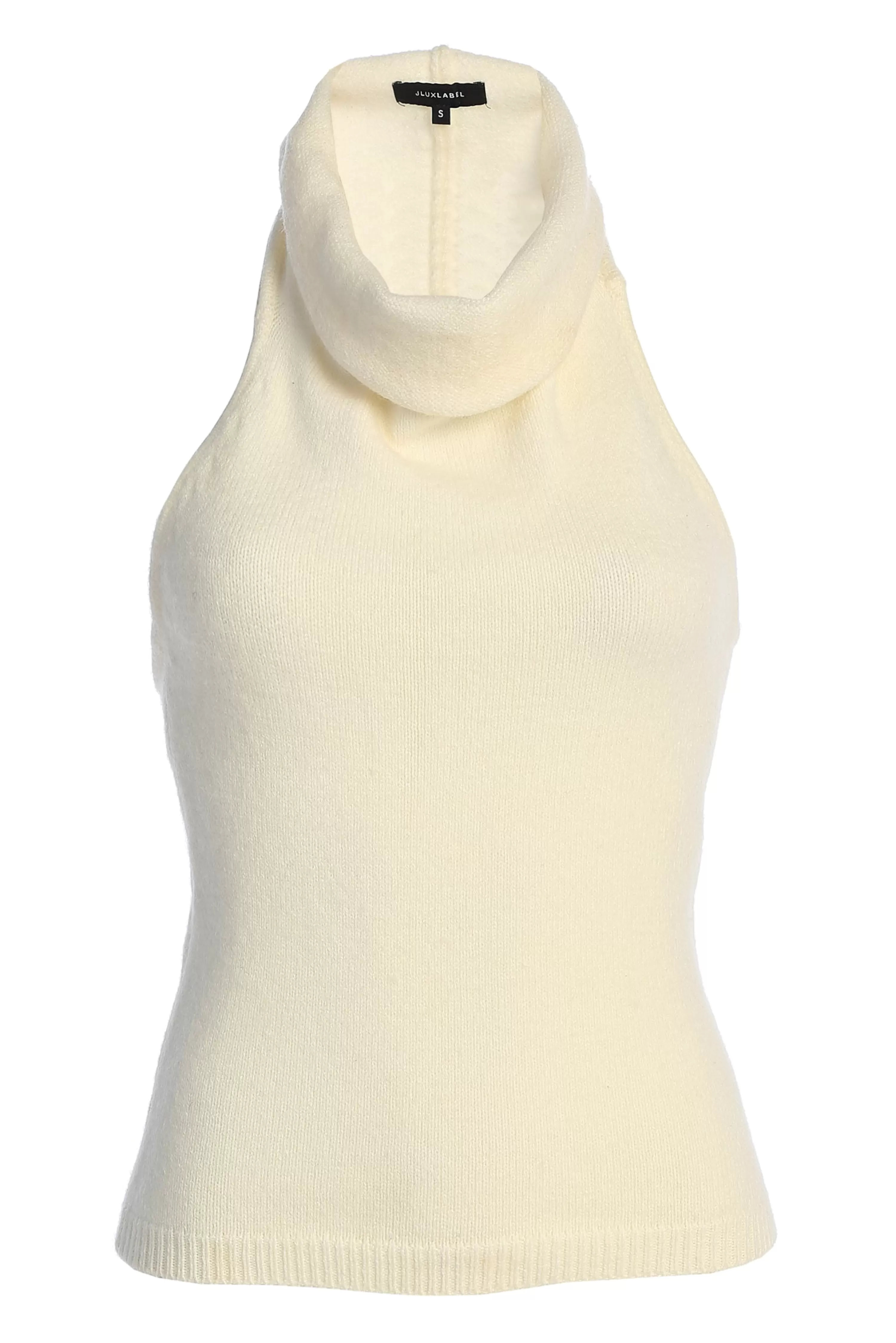 JLUXLABEL Ivory Joya Rib Knit Top