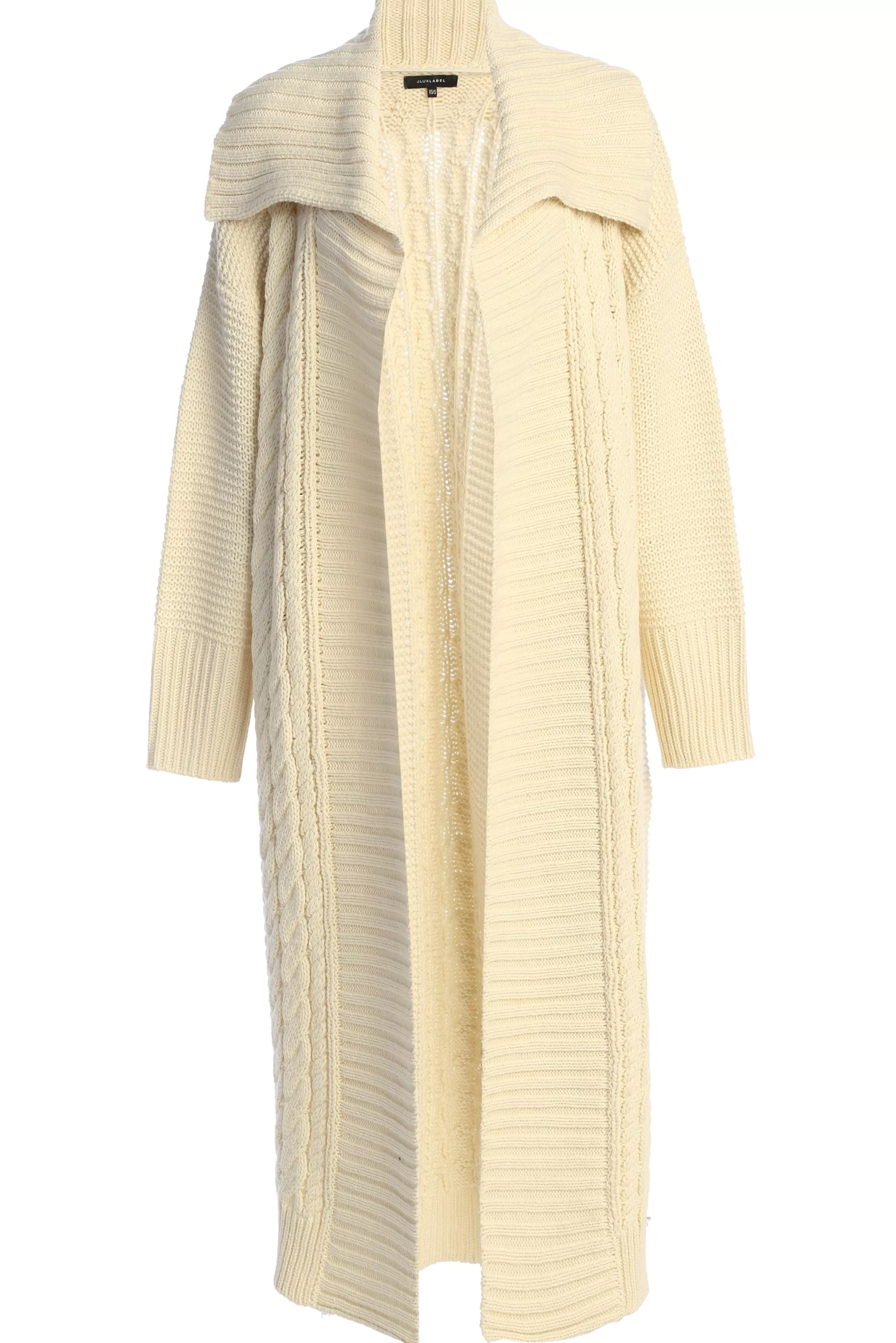 JLUXLABEL Ivory Malinda Sweater Knit Cardigan