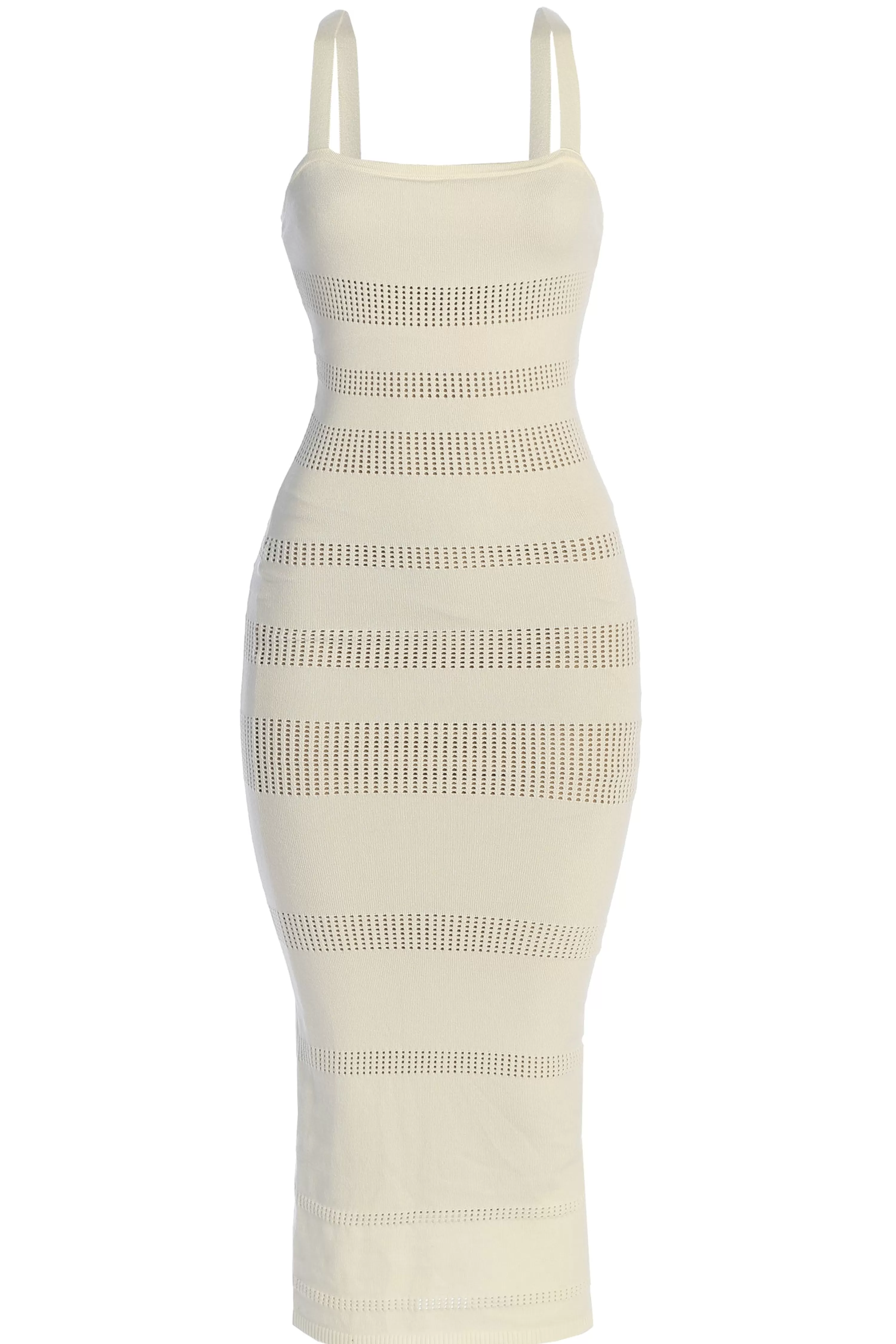 JLUXLABEL Ivory Sandy Shores Knit Midi Dress