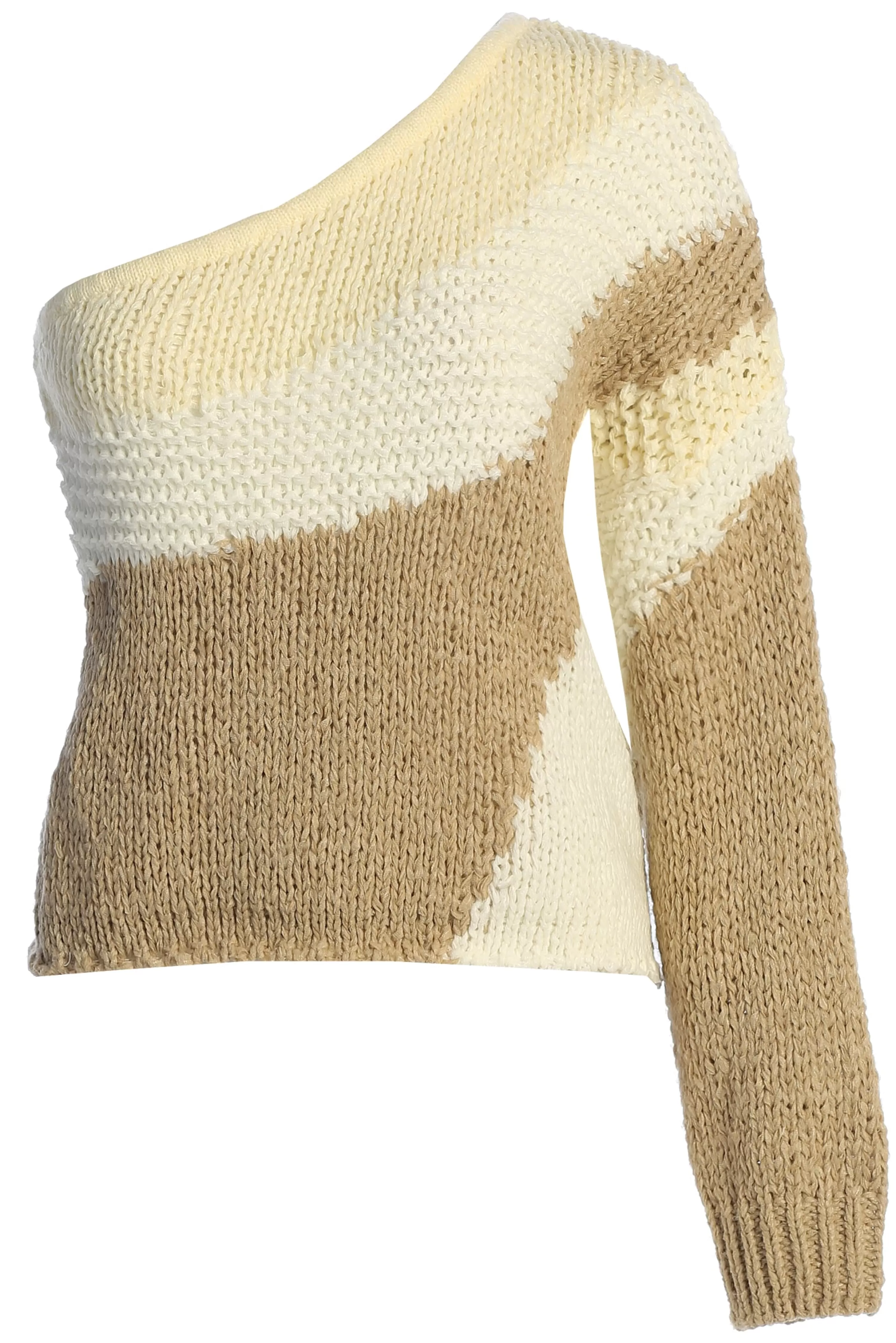 JLUXLABEL Ivory/Beige Hazel Sweater Knit Top