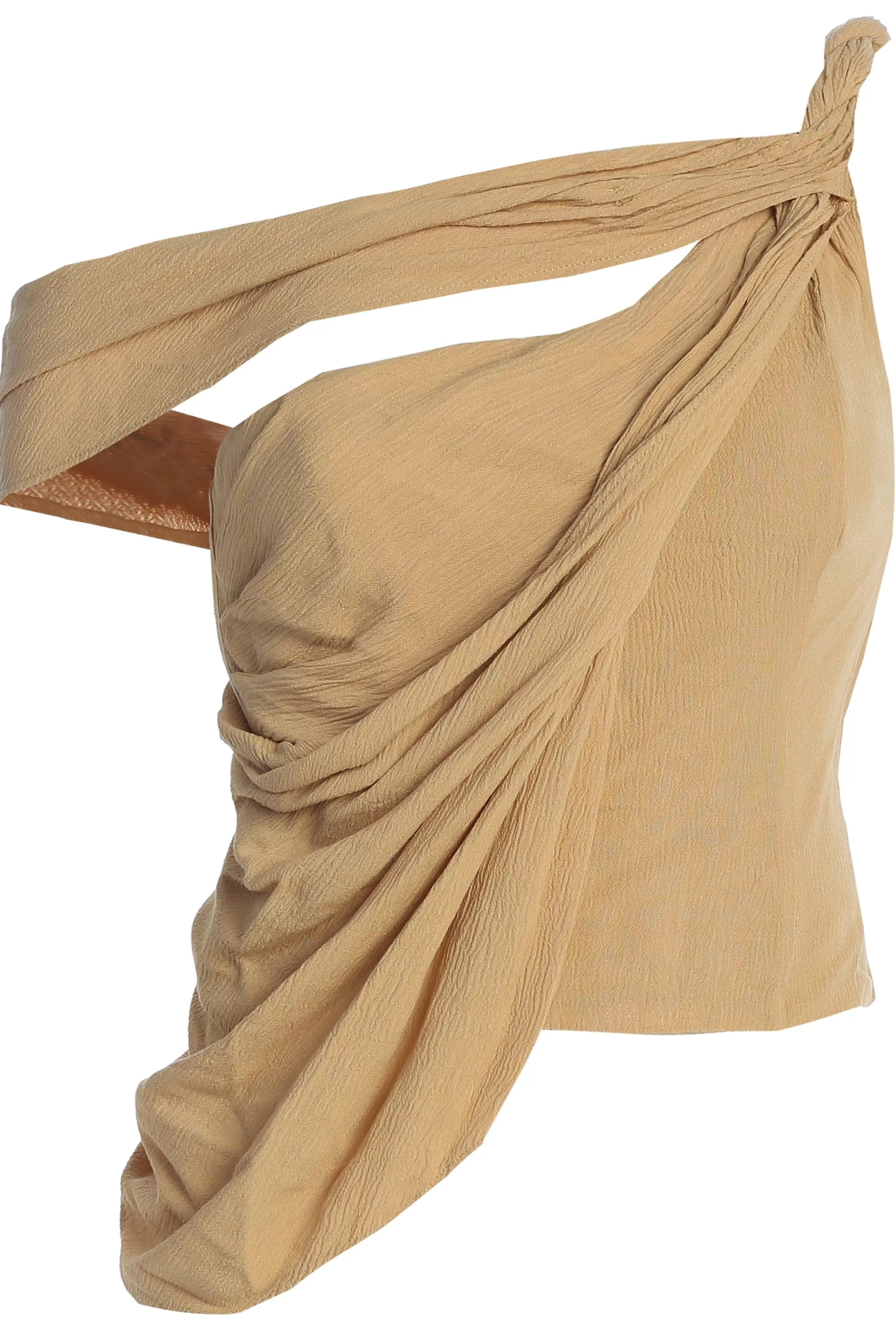 JLUXLABEL Khaki Diosa Drape Top