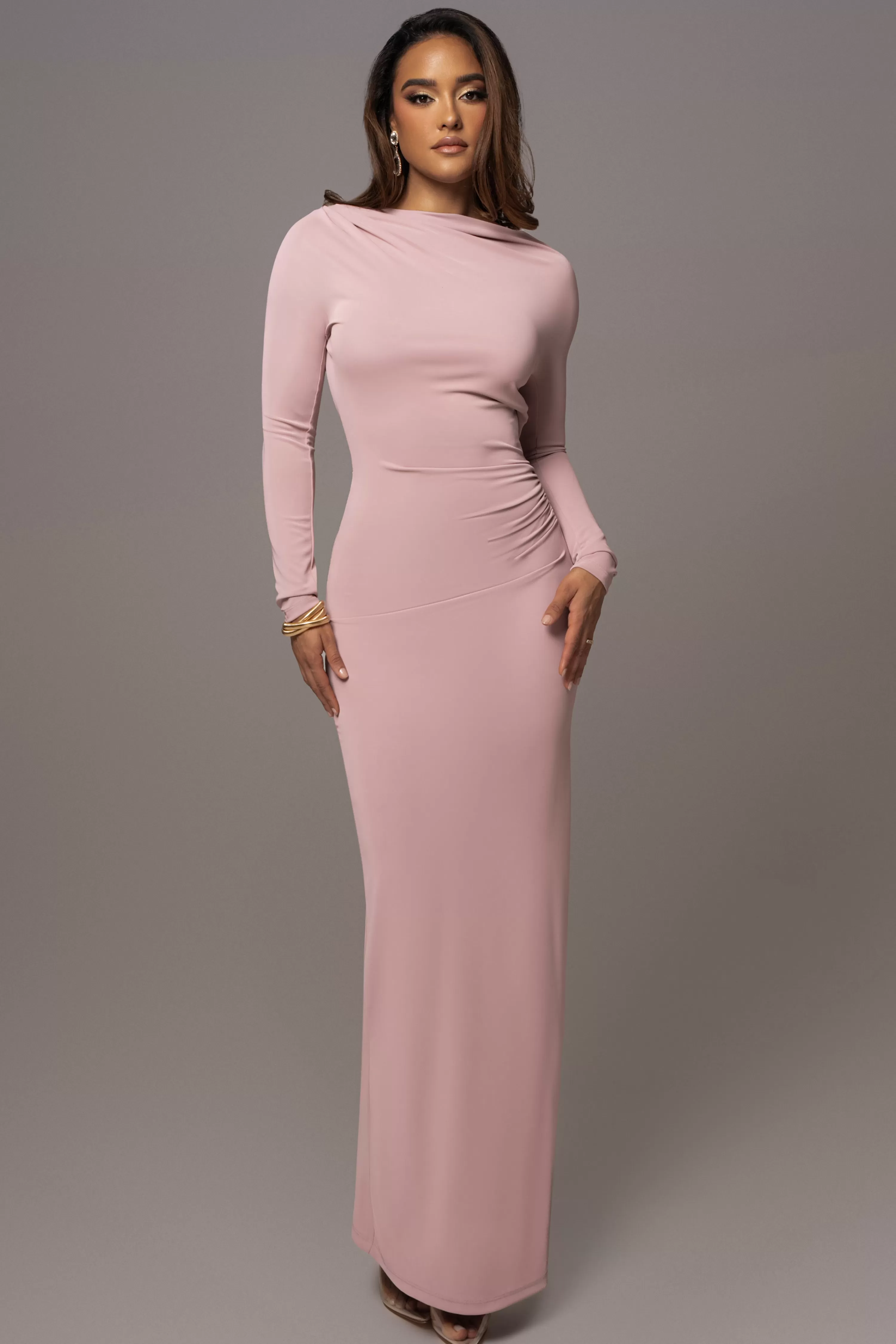 JLUXLABEL Mauve Kathleen Slit Maxi Dress