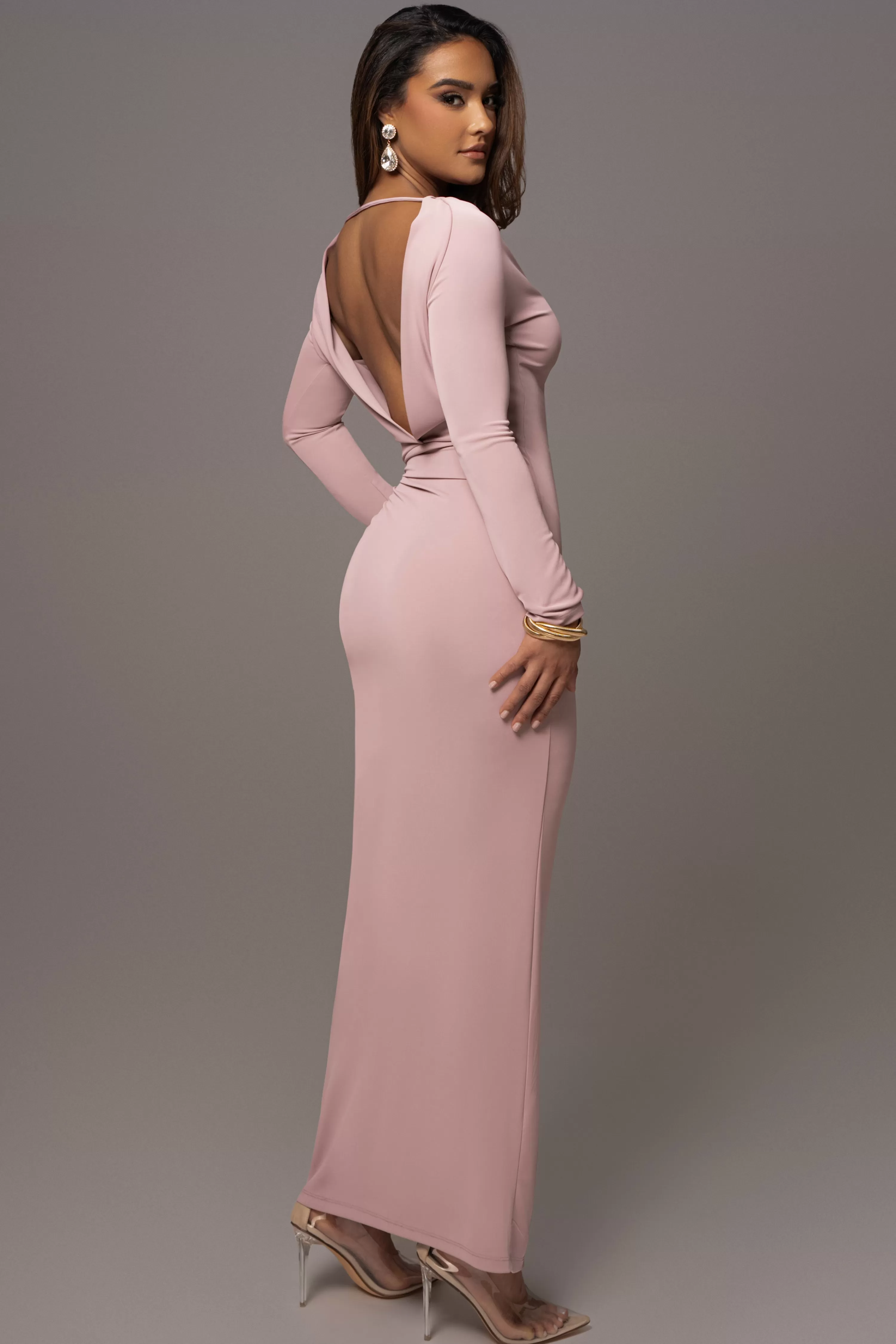 JLUXLABEL Mauve Kathleen Slit Maxi Dress