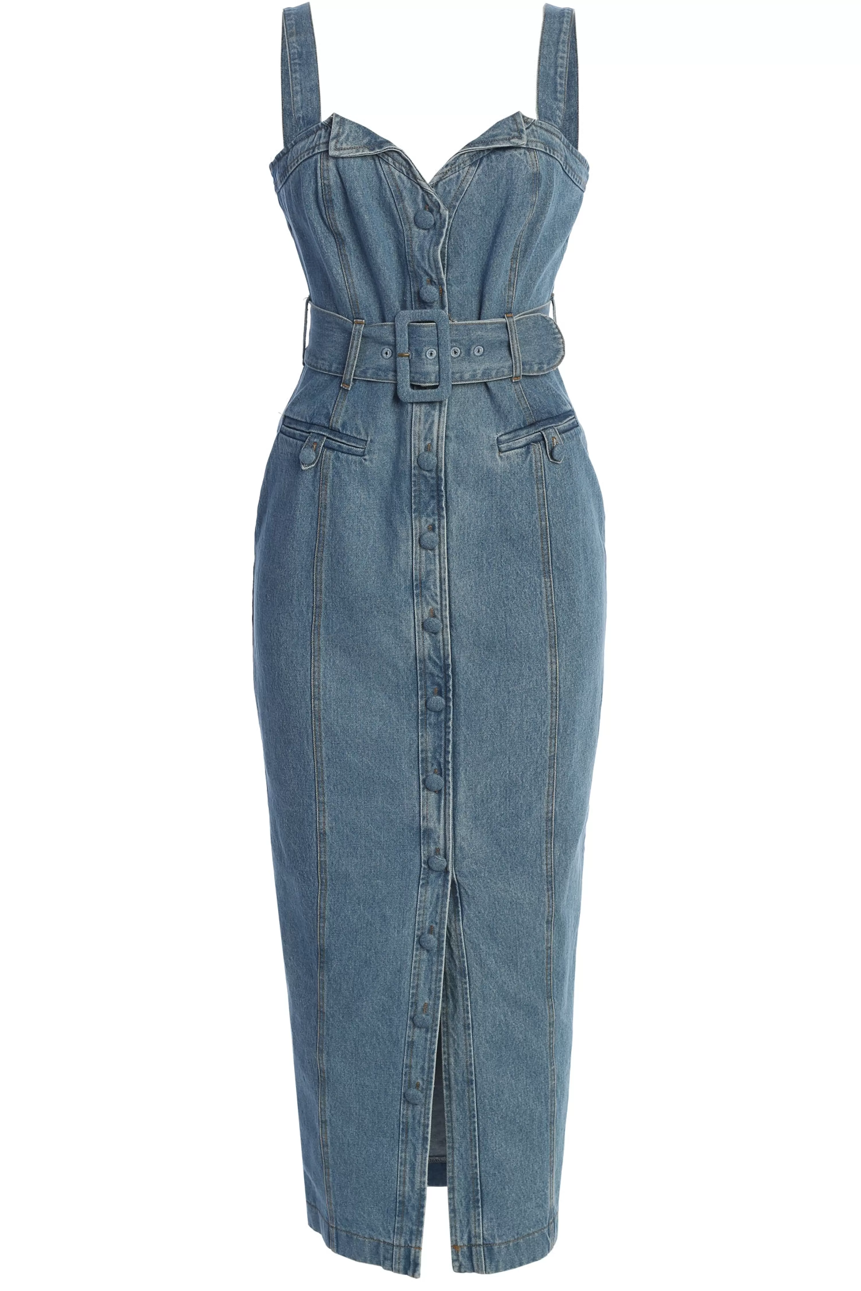 JLUXLABEL Medium Wash Celene Denim Maxi Dress