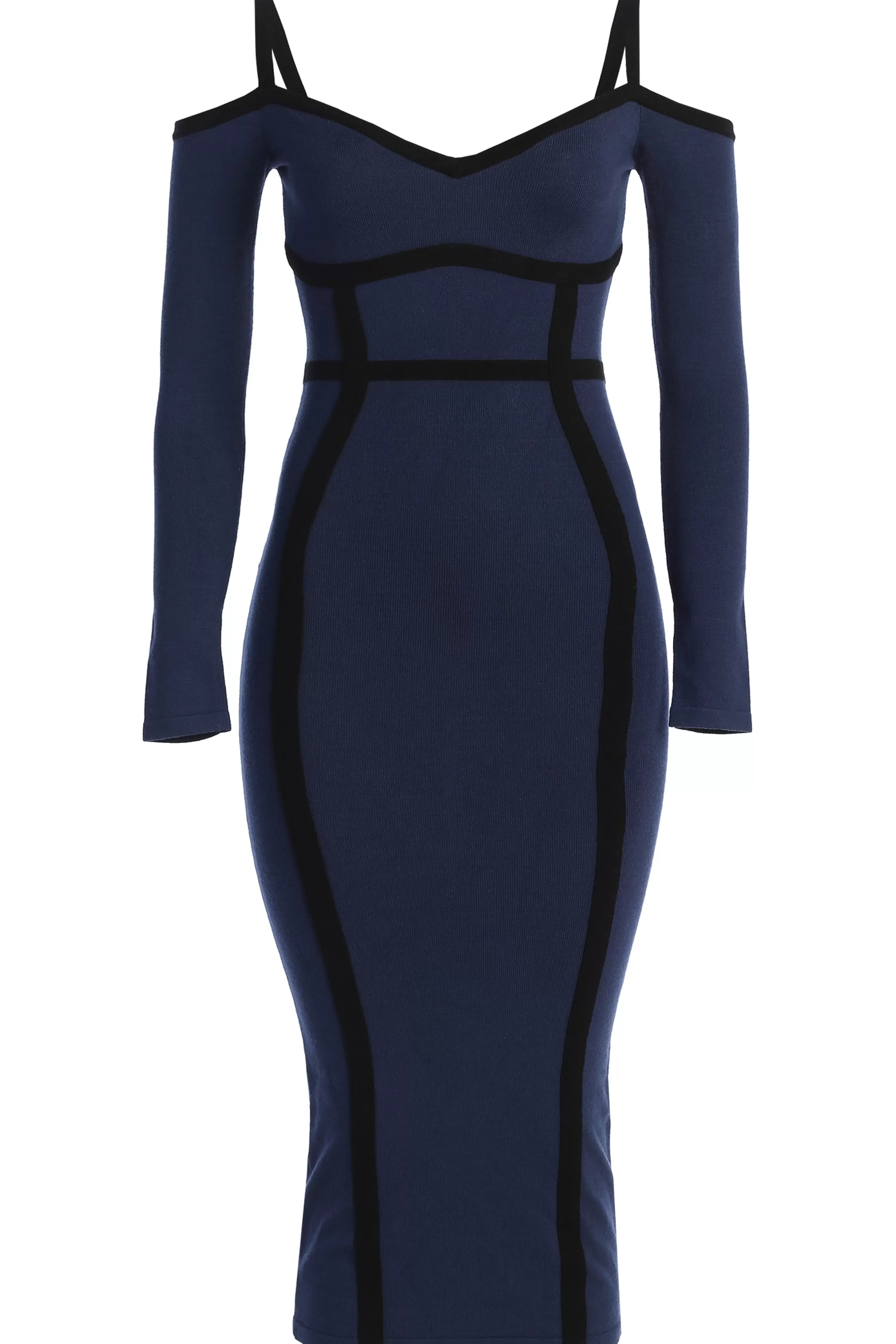 JLUXLABEL Navy  Debora Knit Midi Dress