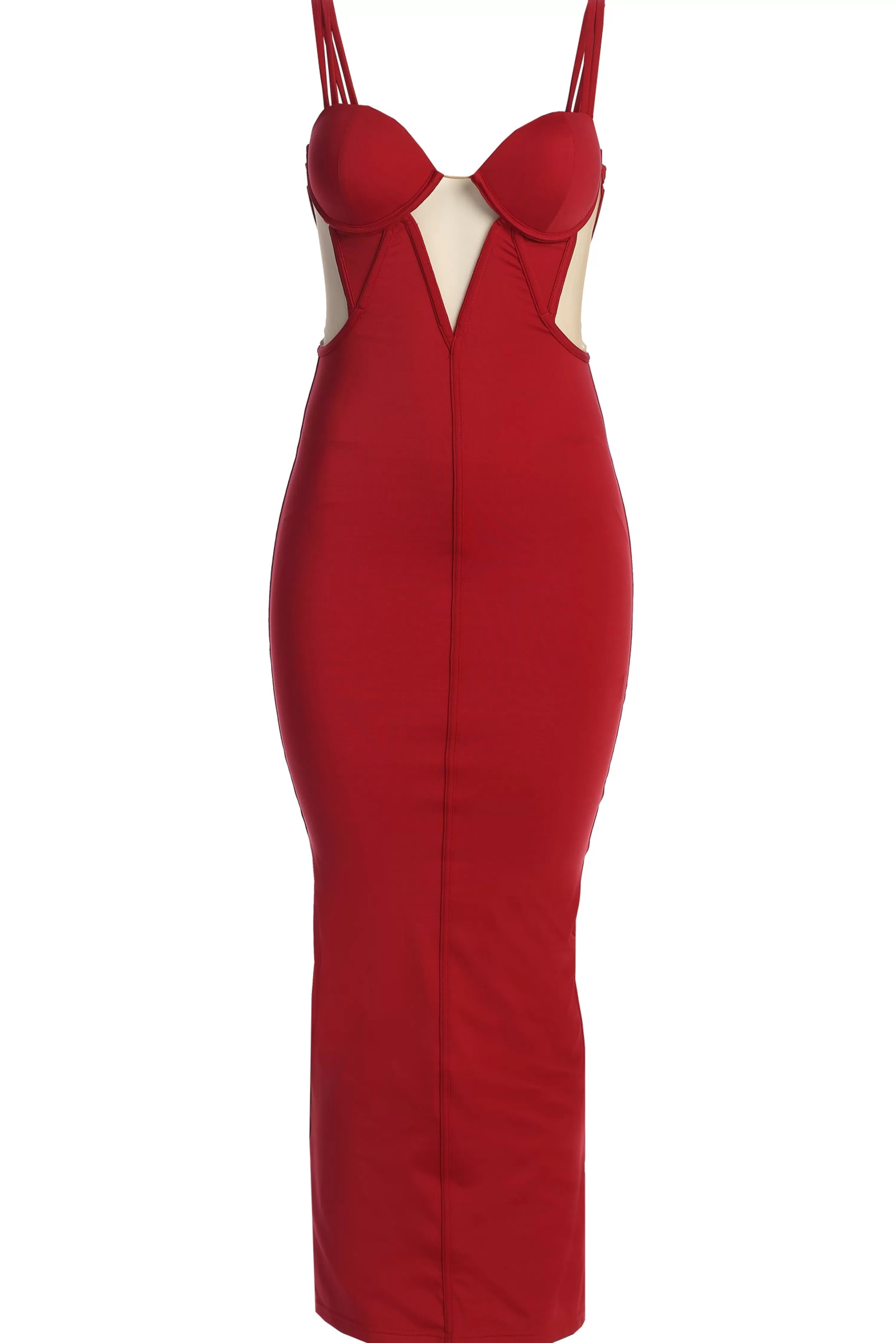 JLUXLABEL Red Enchantment Bustier Maxi Dress