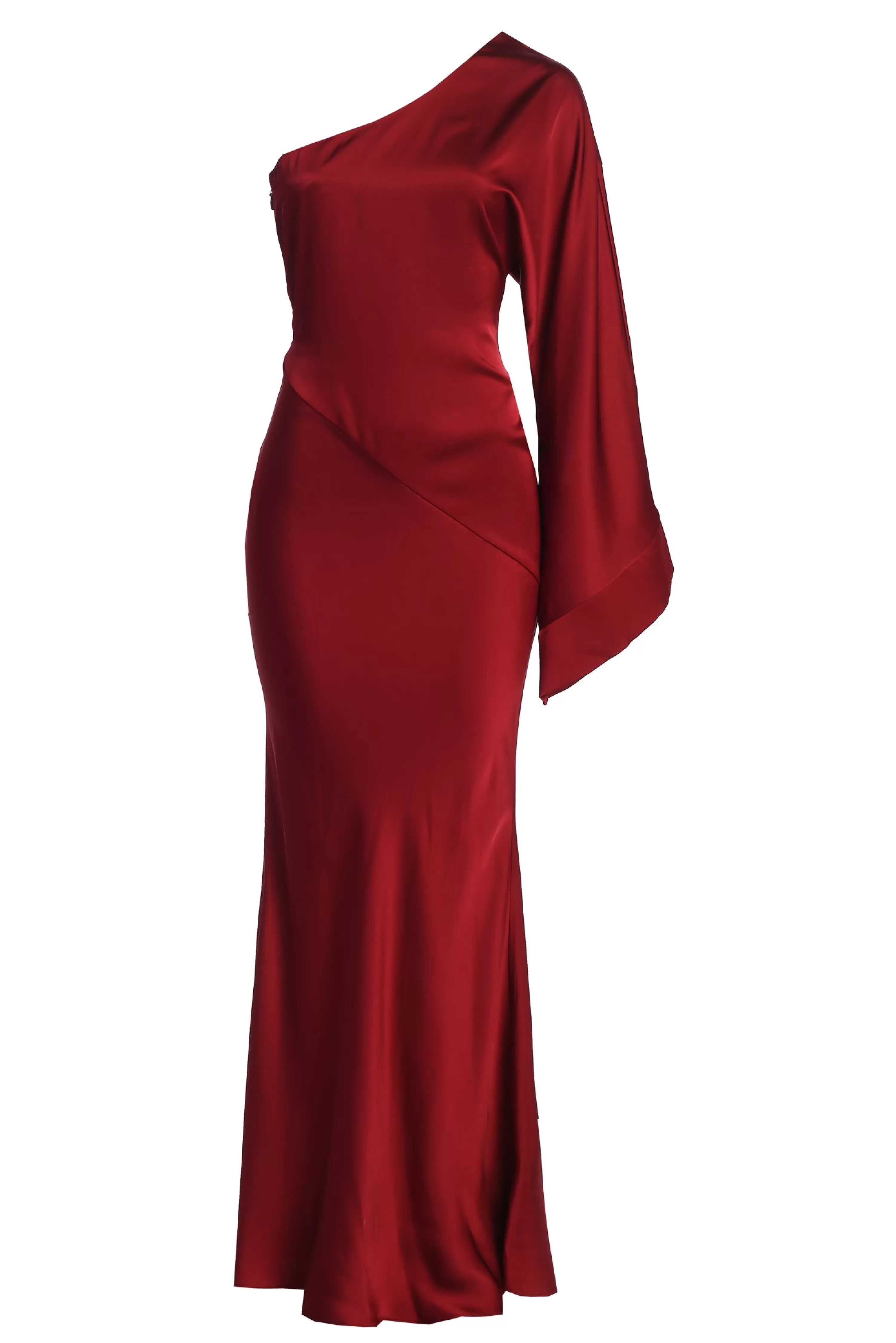 JLUXLABEL Red Femme Drape Maxi Dress