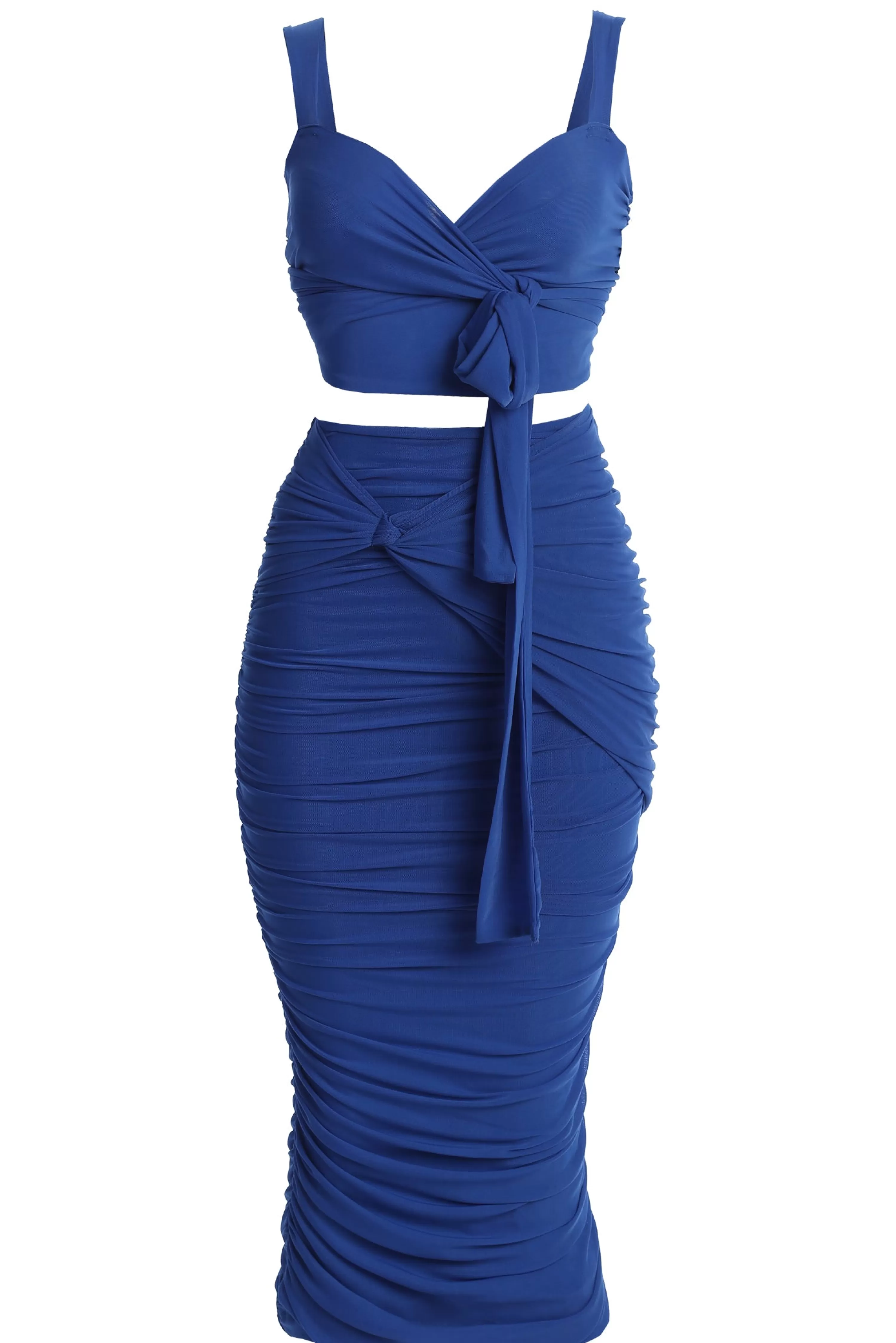 JLUXLABEL Royal Blue Extend Your Stay Skirt Set