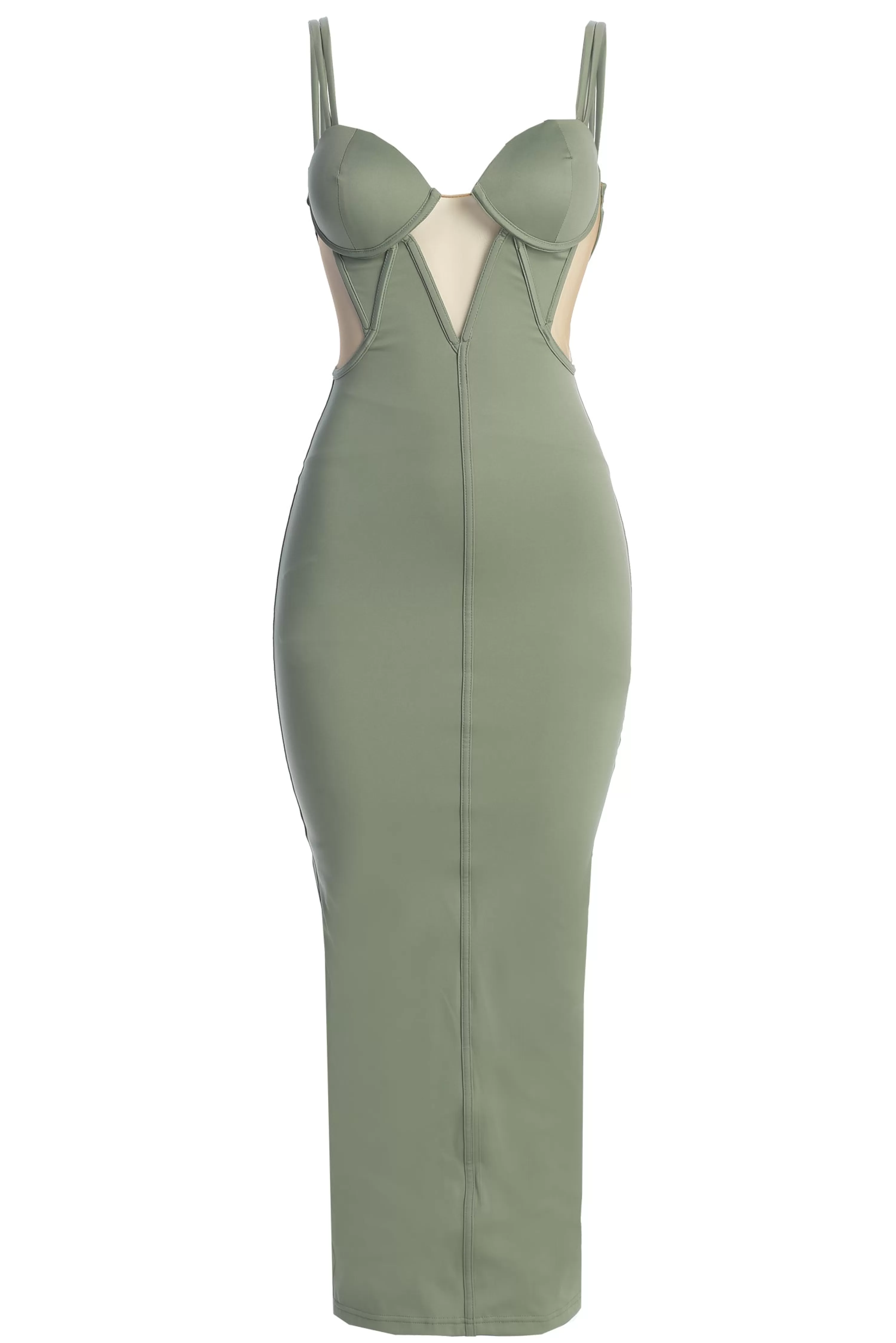 JLUXLABEL Sage Enchantment Bustier Maxi Dress